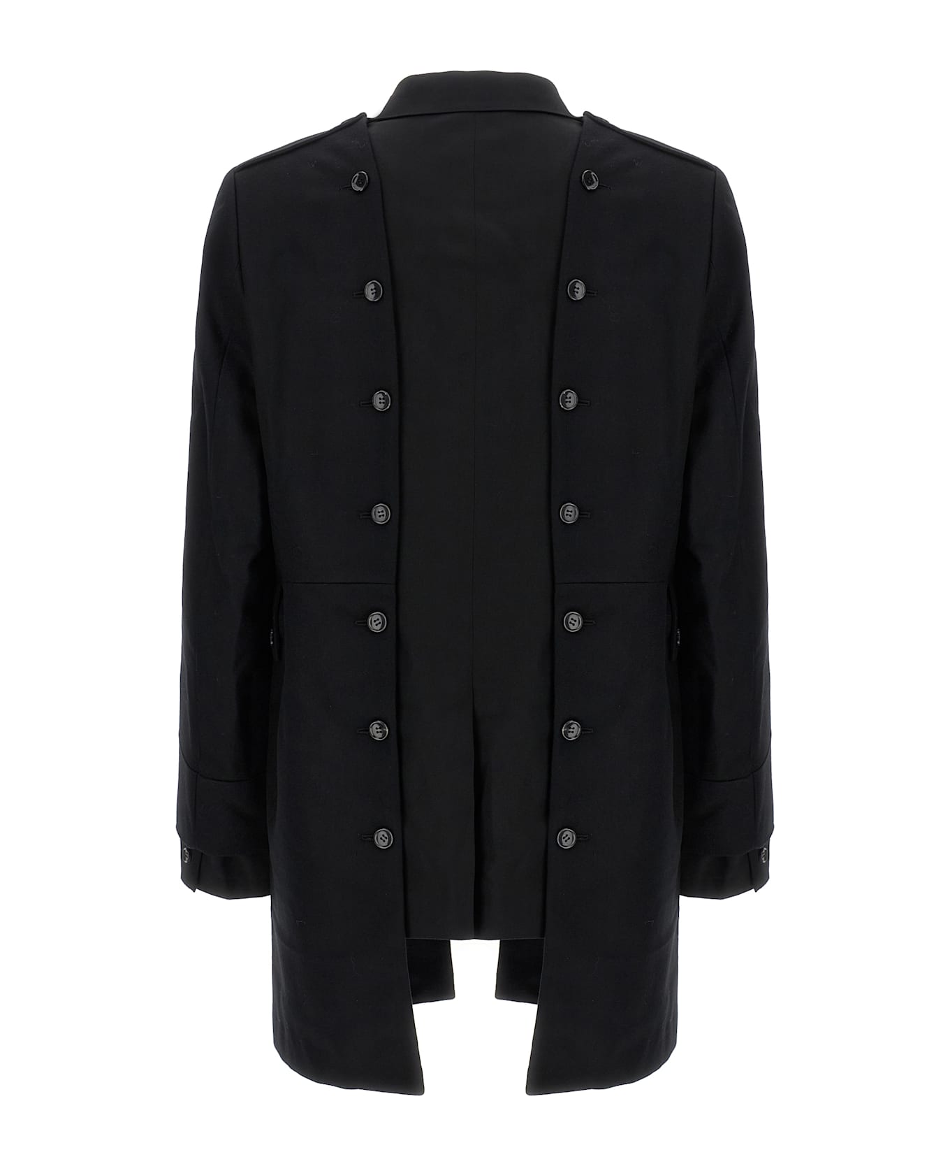 Comme Des Garçons Homme Plus Double Layer Blazer Coat - Black  
