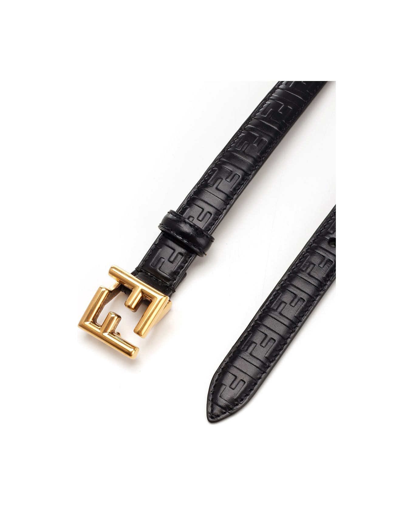 Fendi Belt With Ff Logo Buckle - Black