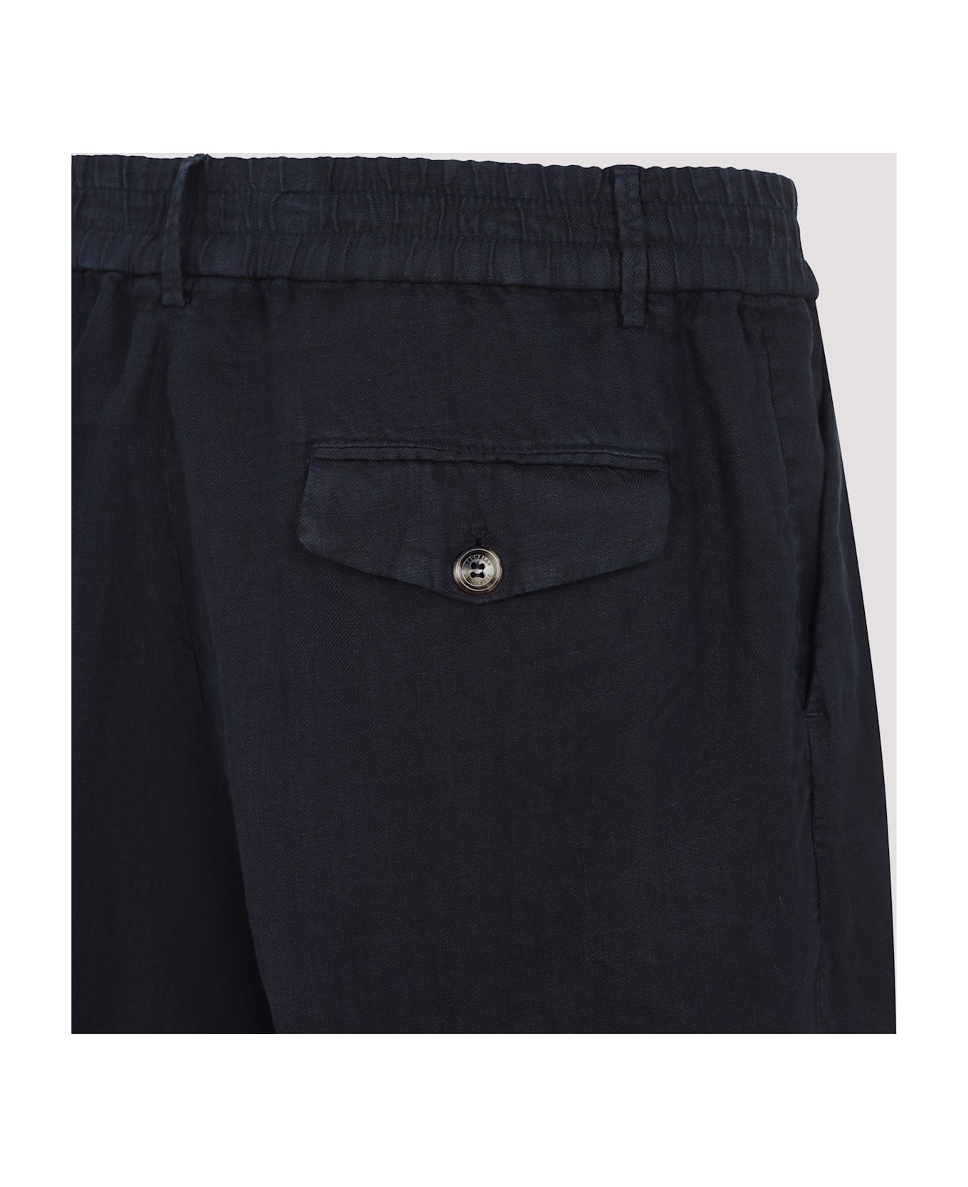 Brunello Cucinelli Linen Bermuda - Navy