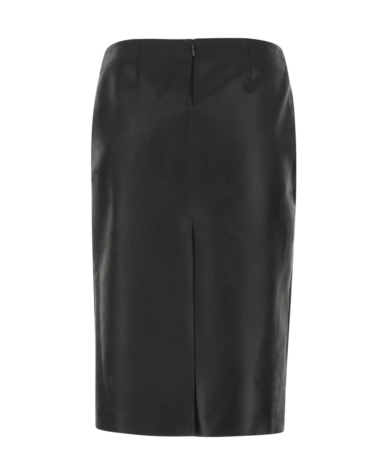 Saint Laurent Black Satin Skirt - 1000