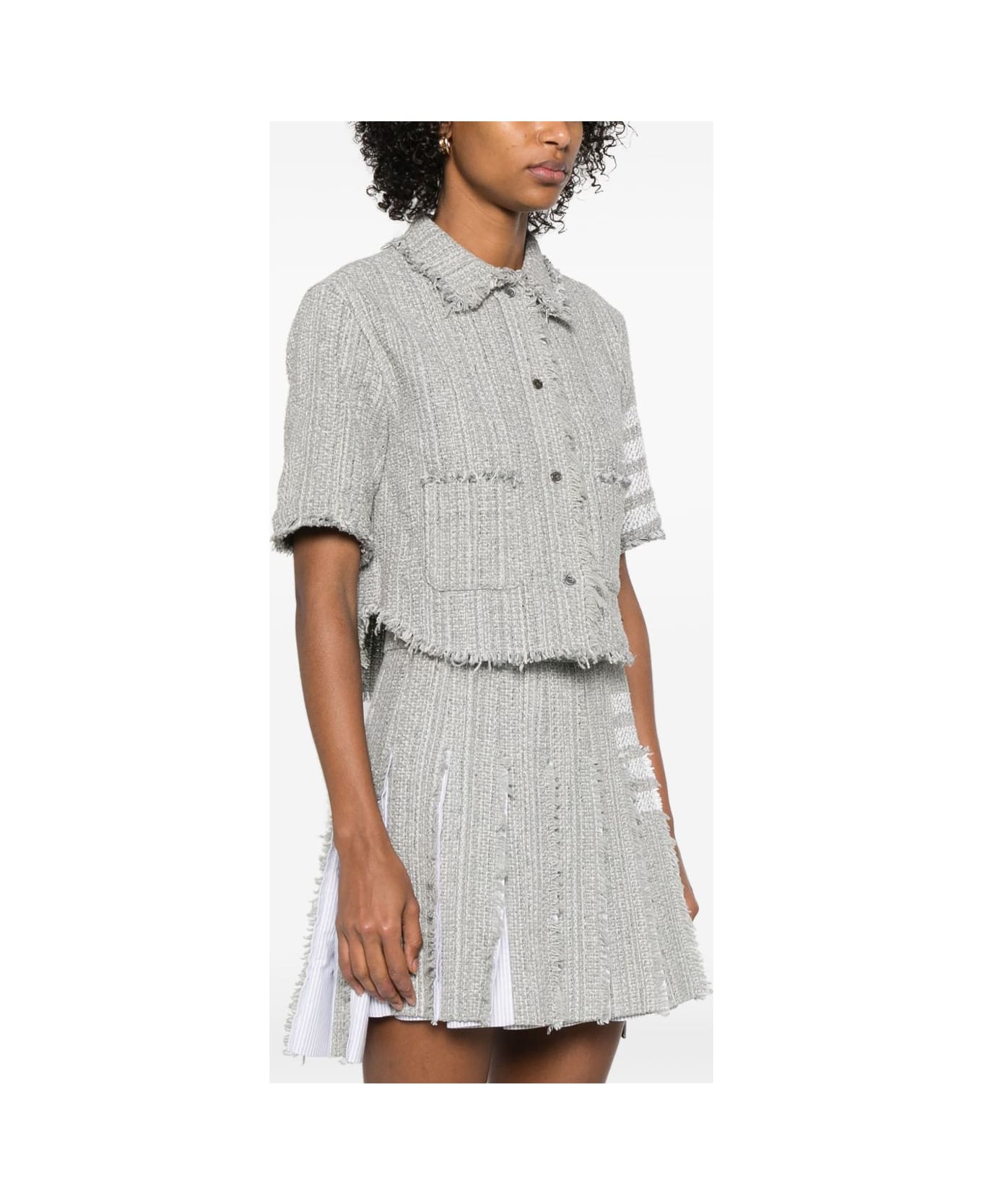 Thom Browne Cotton Blend Shirt - Grey