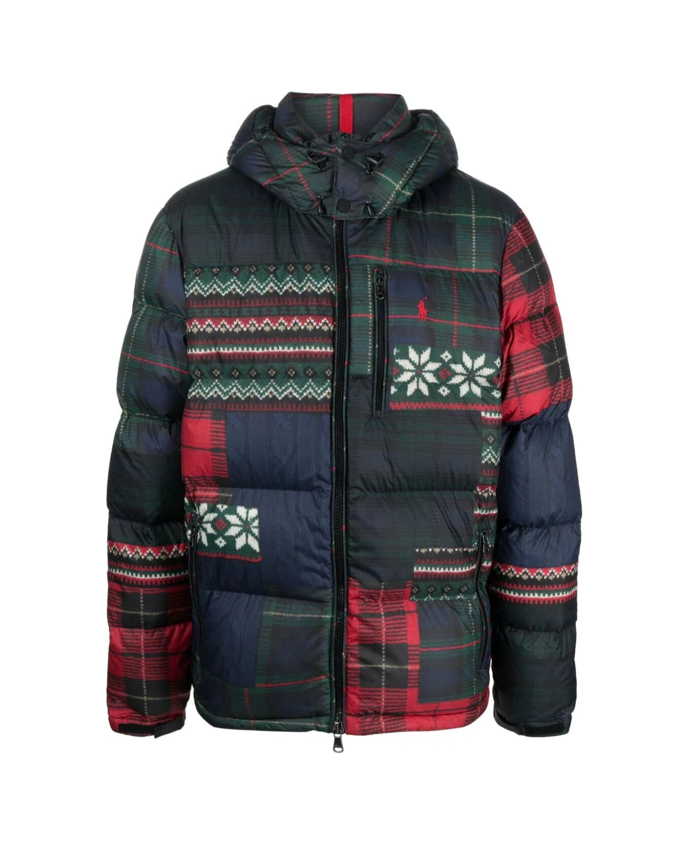 Polo Ralph Lauren Ripstop Insulated Bomber Jacket - Patchwork Print
