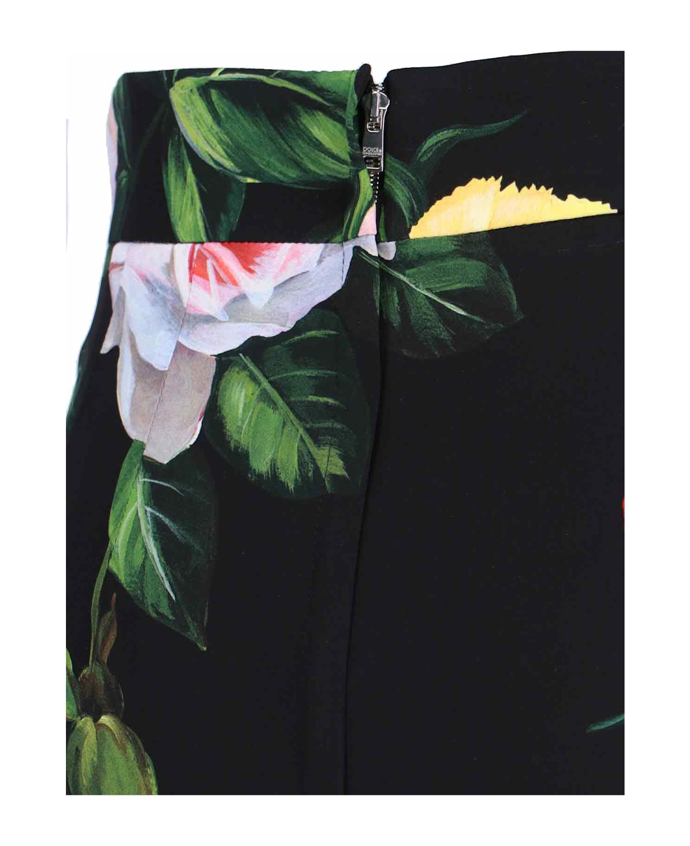 Dolce 
Gabbana Floral Sheath Skirt - Black