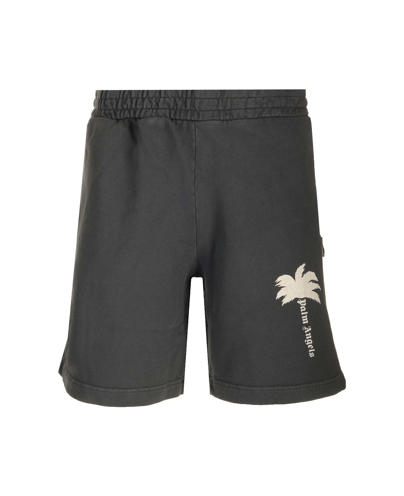 Palm Angels Fleece Bermuda Shorts - DARK GREY