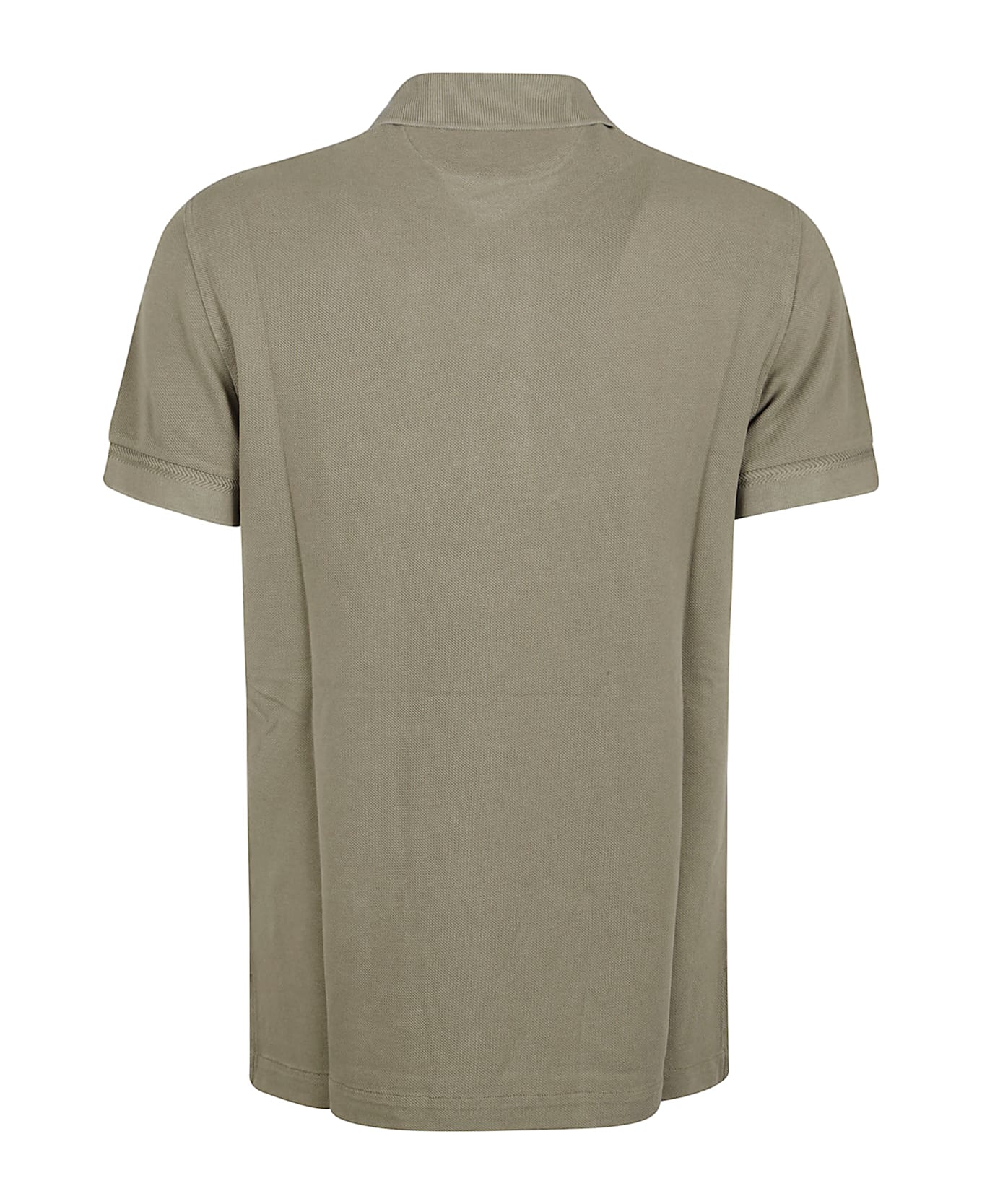 Tom Ford Piquet Short Sleeve Polo Shirt - Pale Army