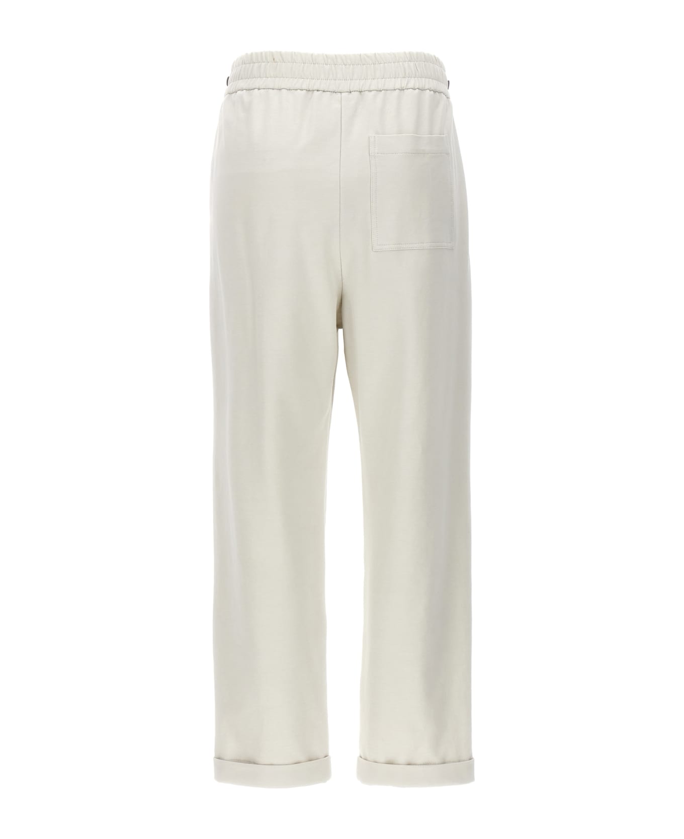 Brunello Cucinelli Pants With Front Pleats - White