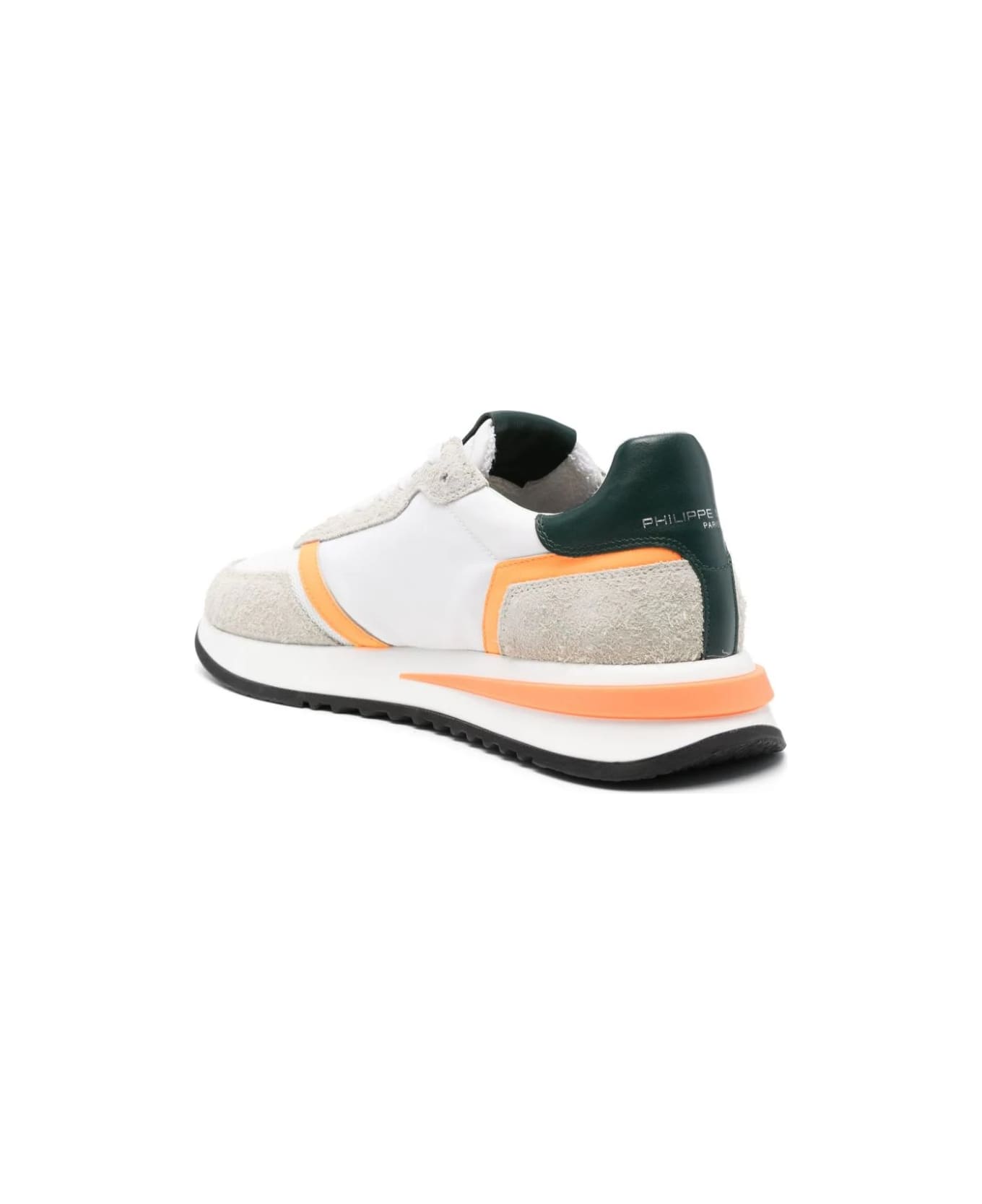 Philippe Model Tropez 2.1 Low Sneakers - White And Orange - WHITE/ORANGE