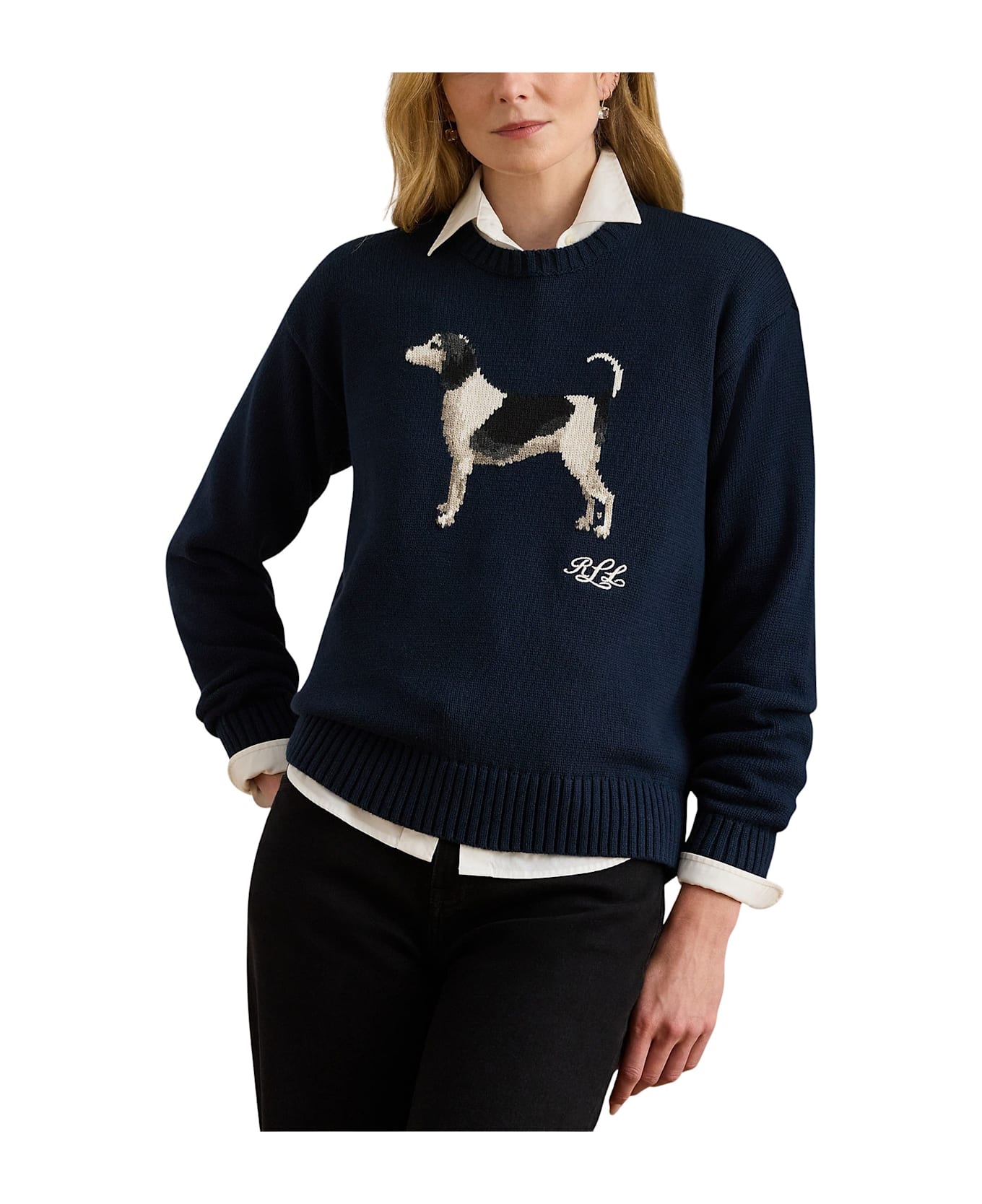 Ralph Lauren Riednee Long Sleeve Pullover - Lauren Navy