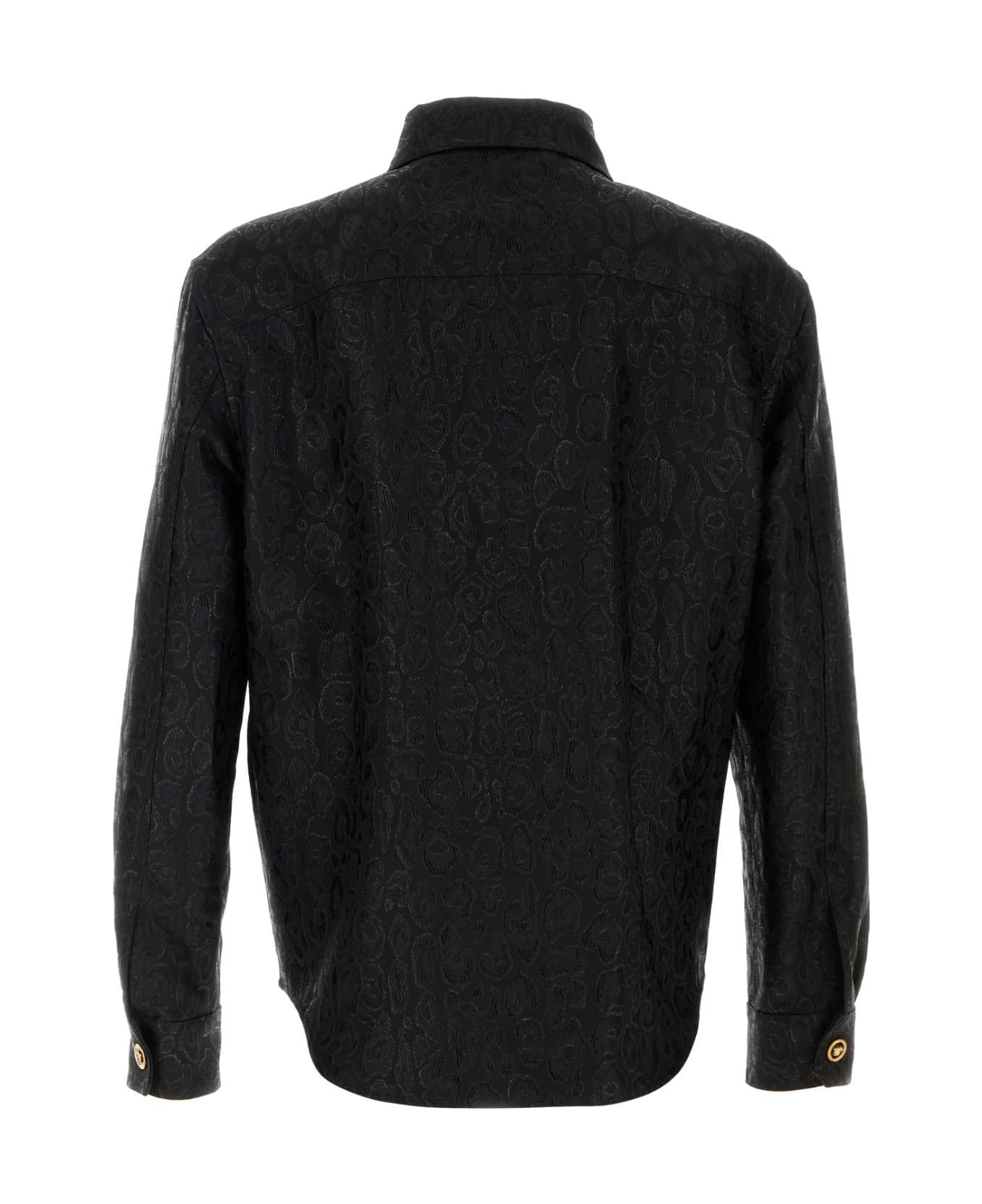 Versace Black Jacquard Shirt - BLACK