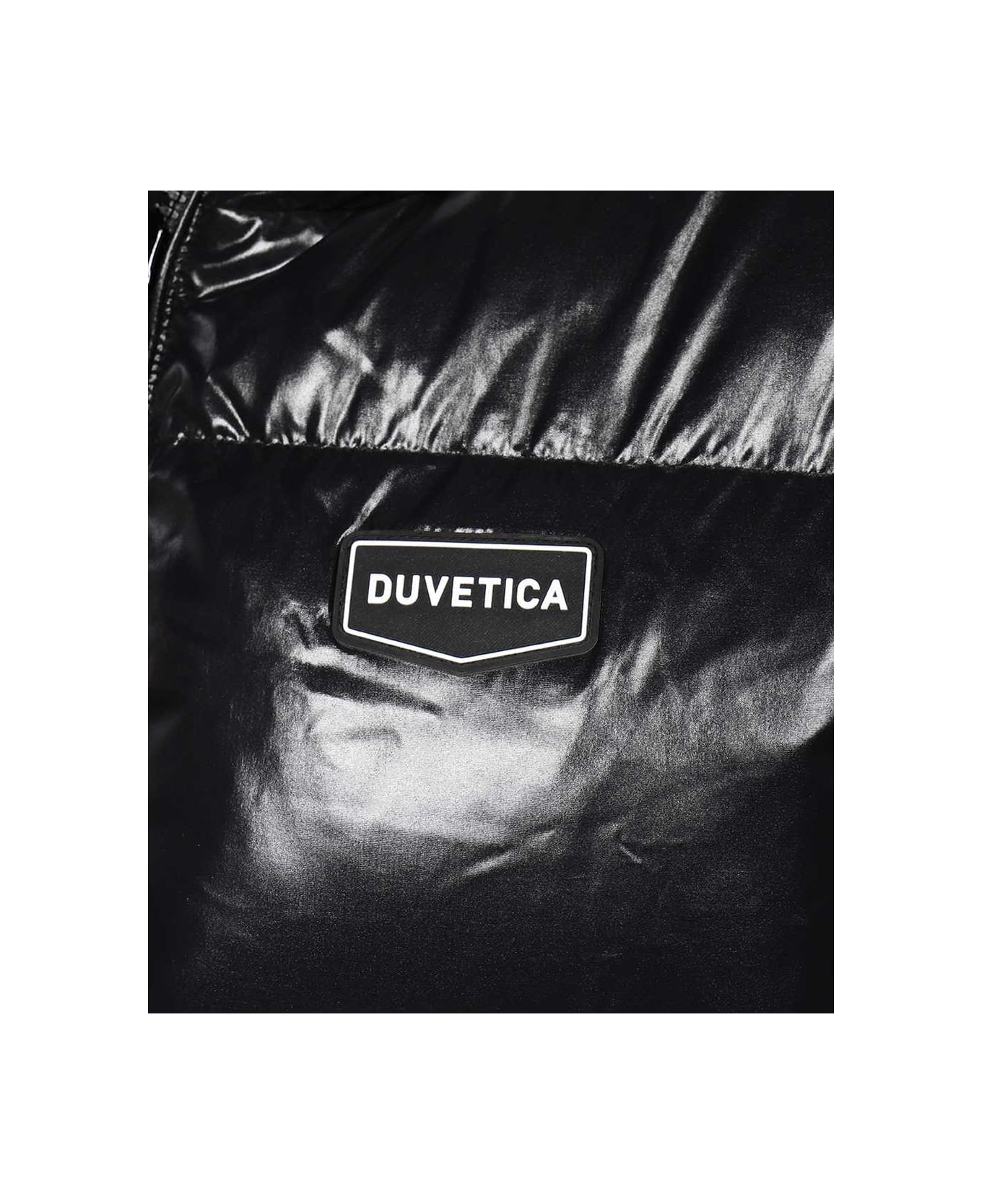 Duvetica Long Hooded Down Jacket - black コート