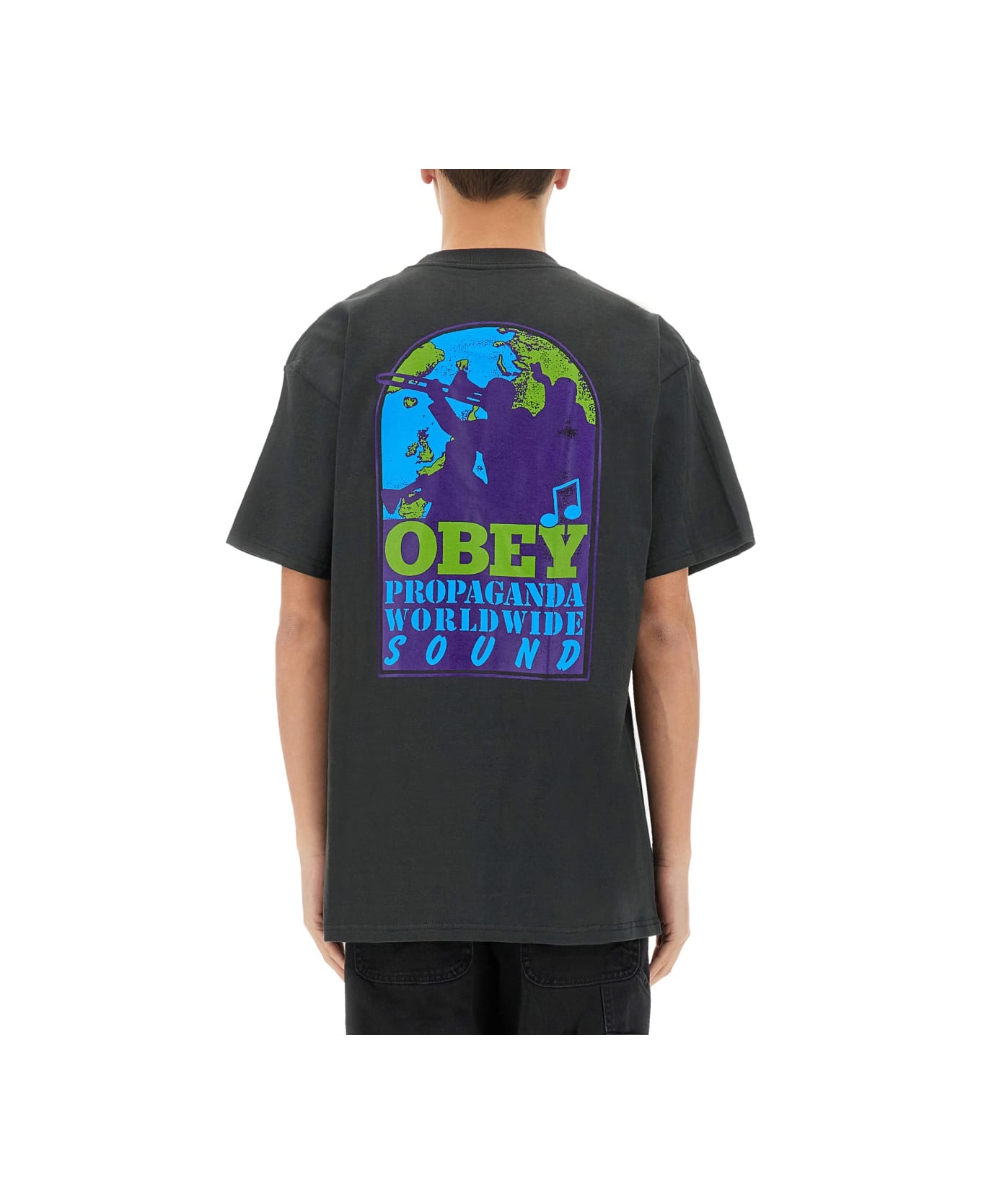 Obey "worldwide Sound" T-shirt - BLACK