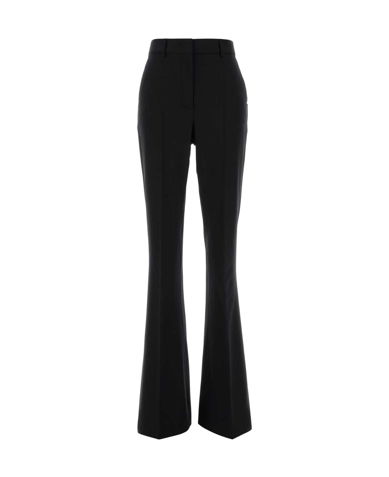 SportMax Black Stretch Wool Febe Pant - NERO