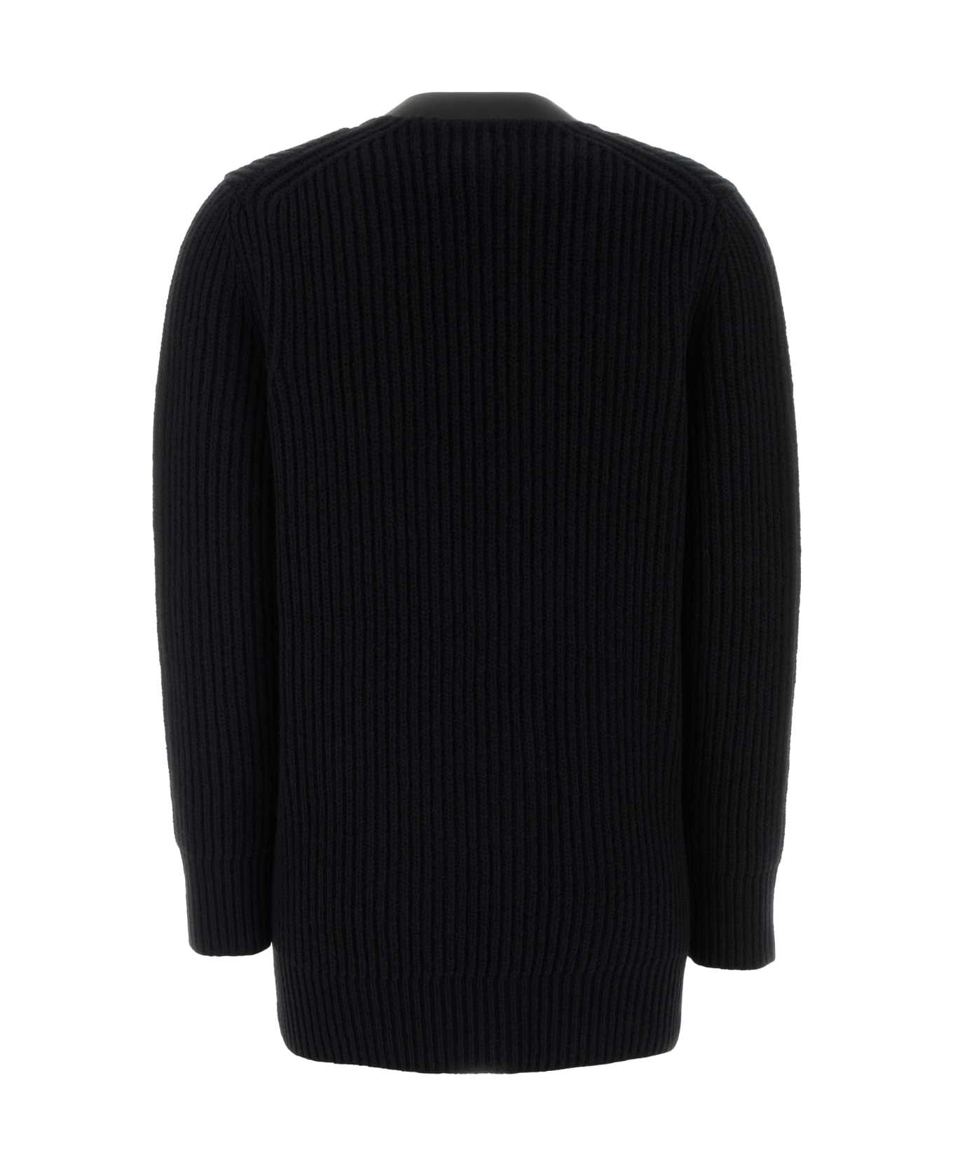 Ferragamo Black Wool Cardigan - NERO