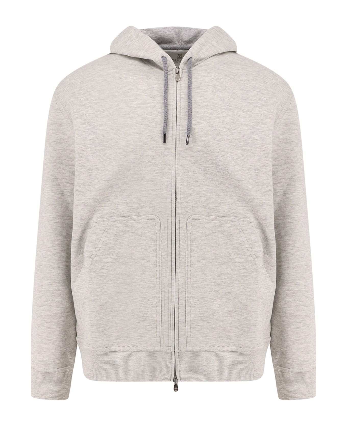 Brunello Cucinelli Cotton, Cashmere And Silk Sweatshirt - Grey
