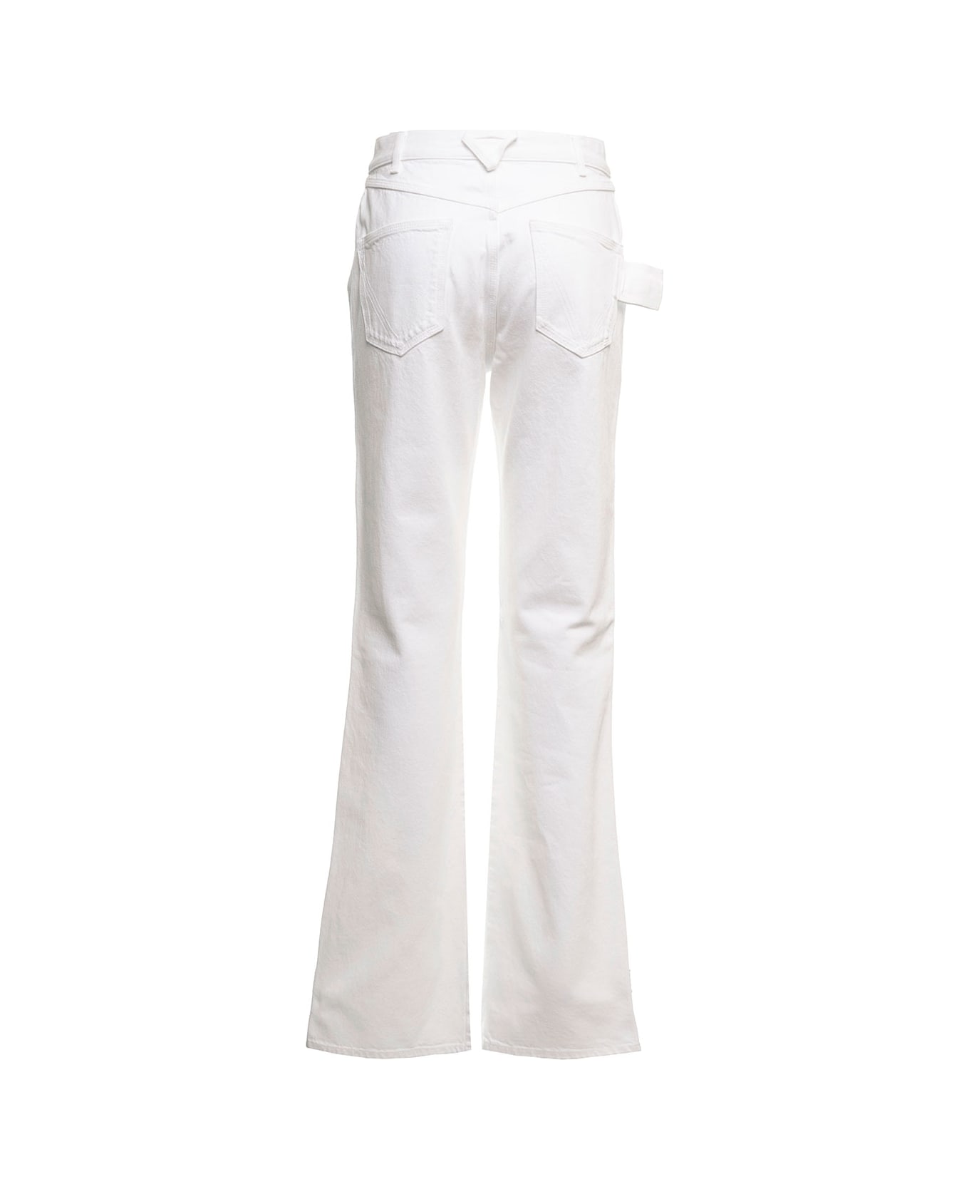 Bottega Veneta White Denim Flared Jeans  Bottega Veneta Woman - White