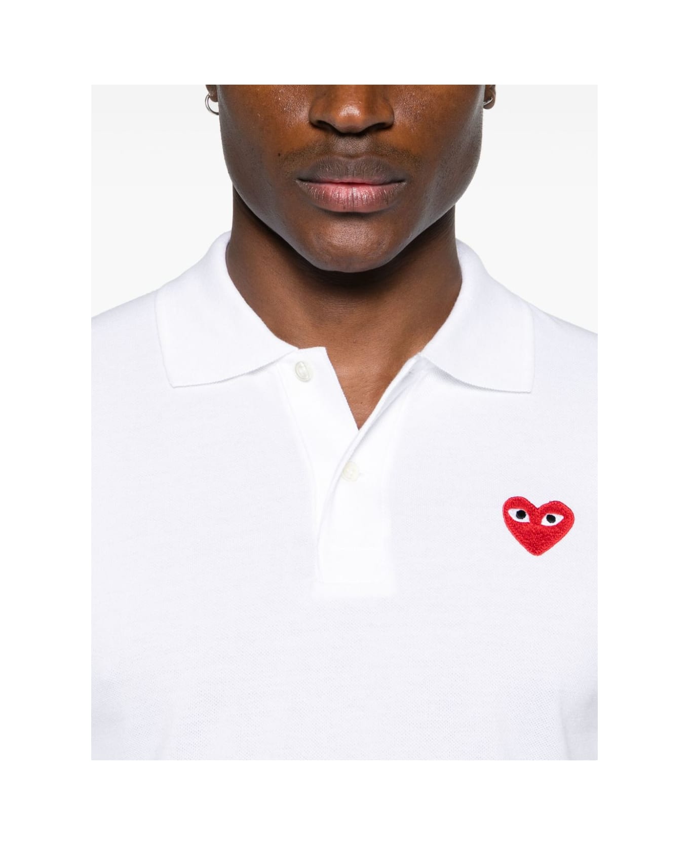 Comme des Garçons Cotton Polo Shirt - White