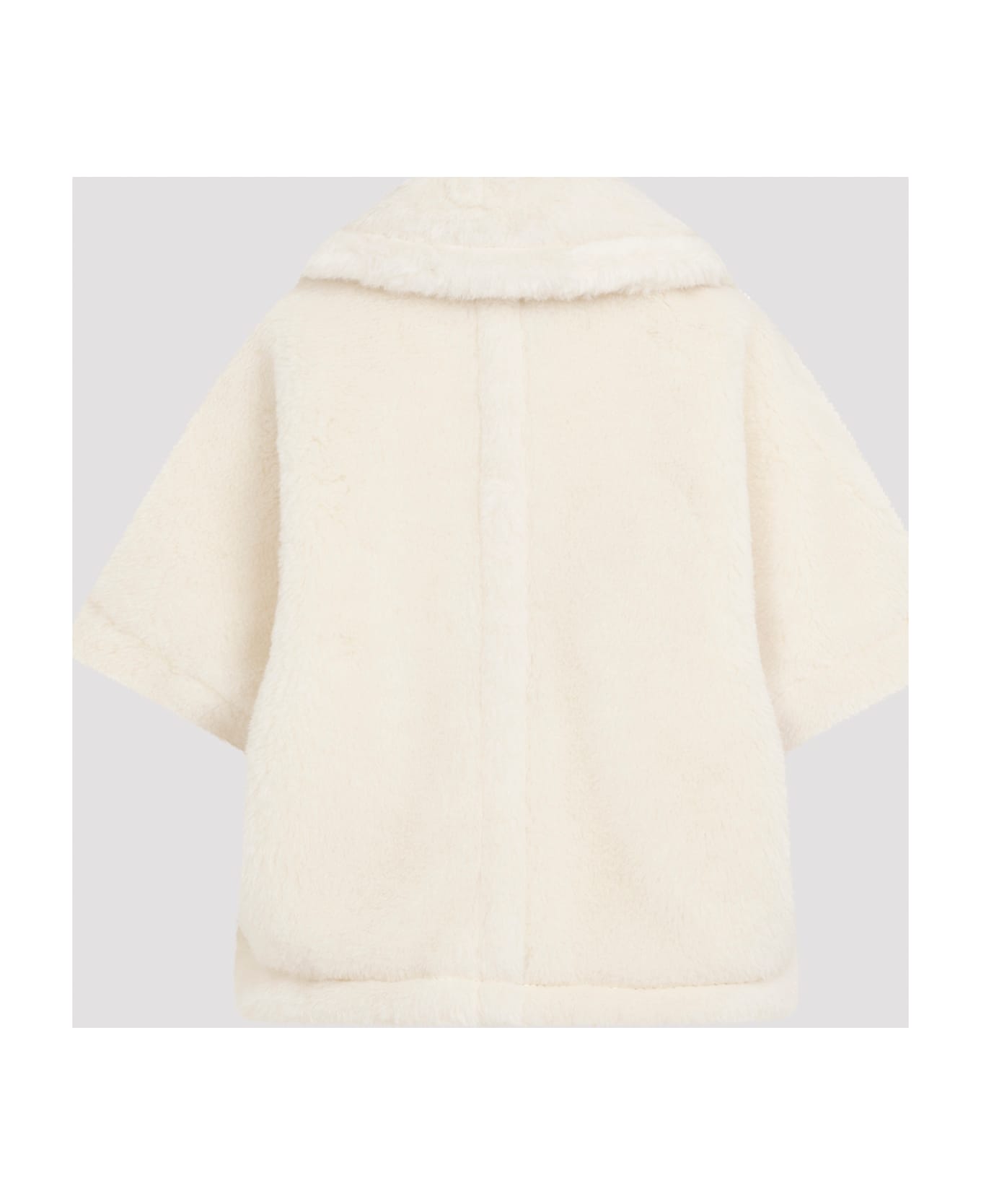 Max Mara Newterzo1 Teddy Cape - Bianco