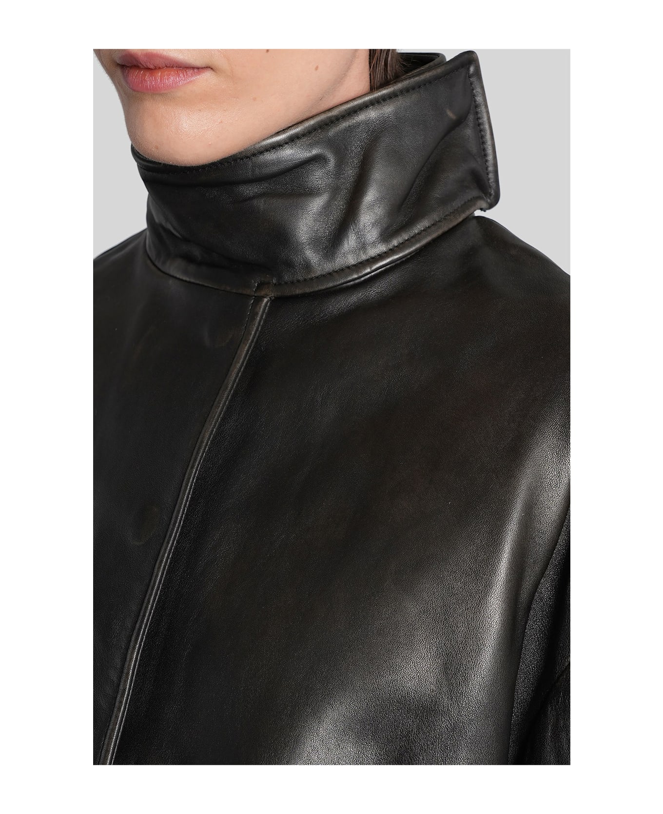Christopher Esber Leather Jacket In Black Leather - black