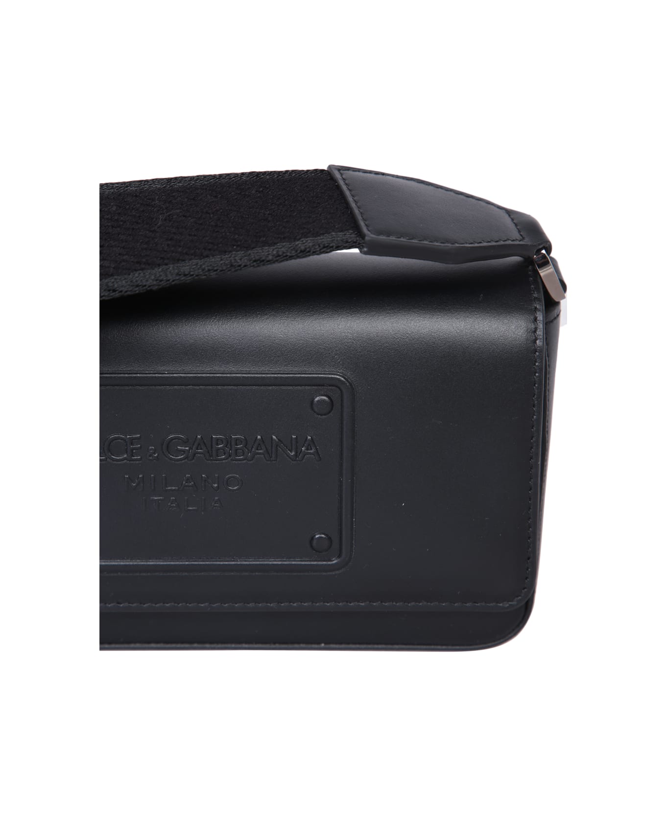 Dolce & Gabbana Logo Embossed Mini Shoulder Bag - Black