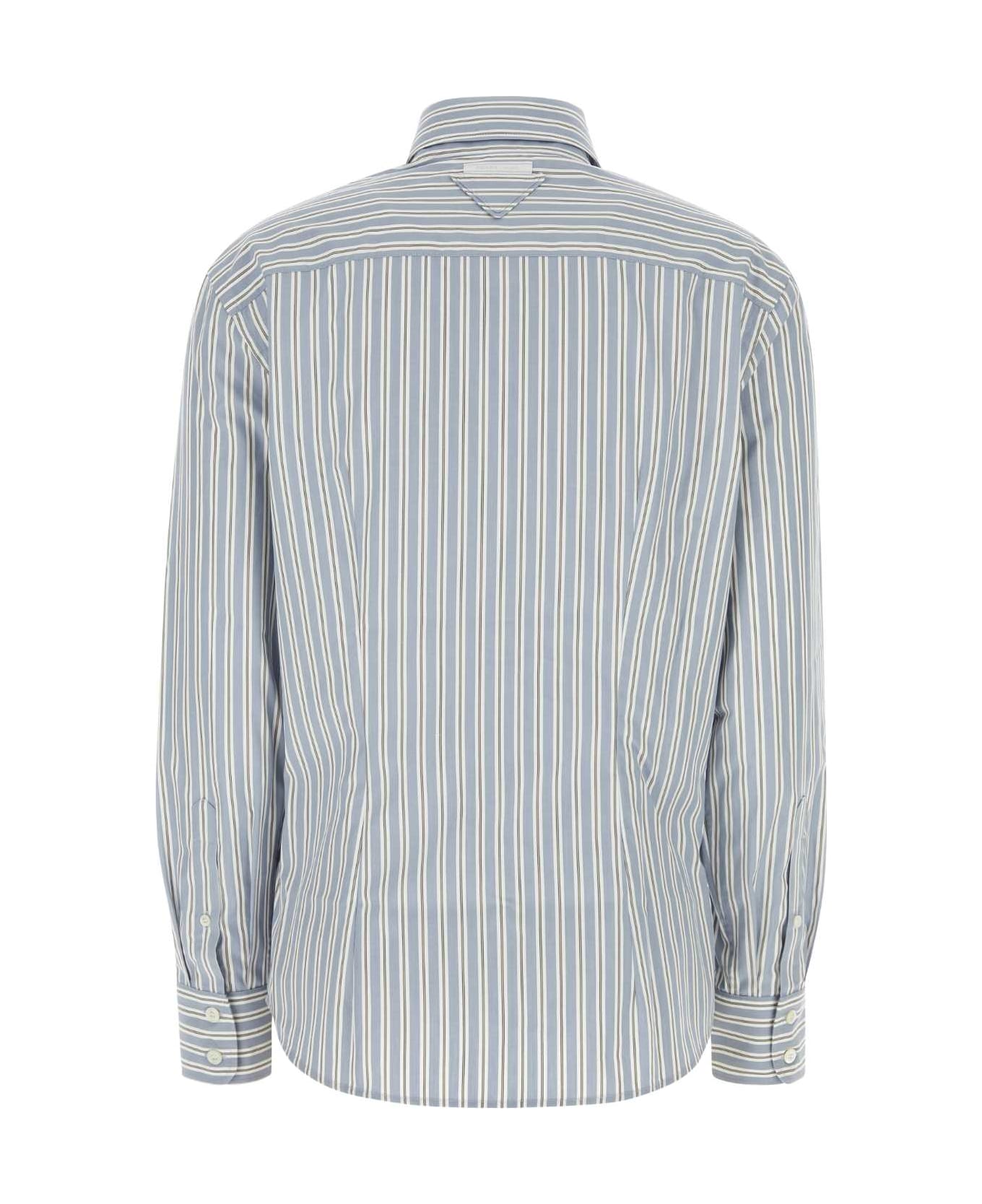 Prada Embroidered Poplin Shirt - PERVINCA