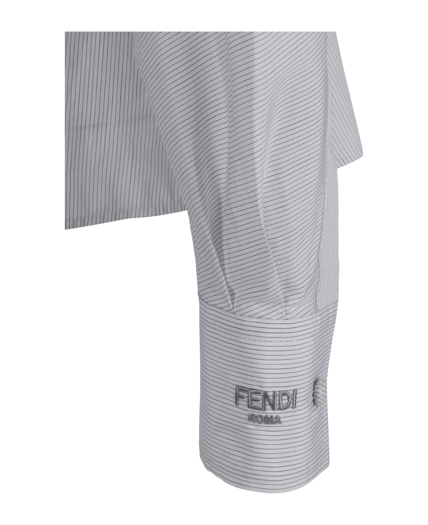 Fendi Long-sleeved Striped Shirt - White