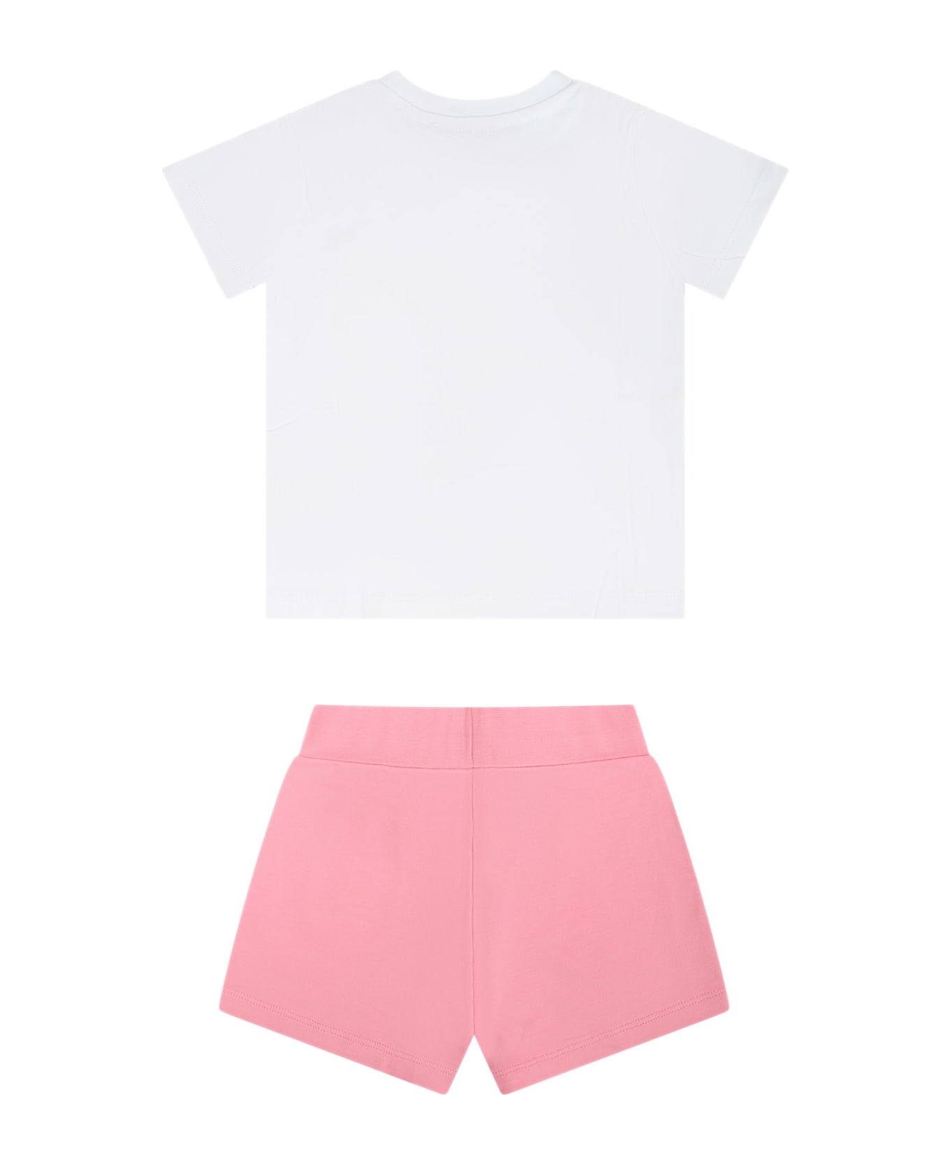 MSGM Pink Set For Baby Girl With Logo - Pink ボトムス