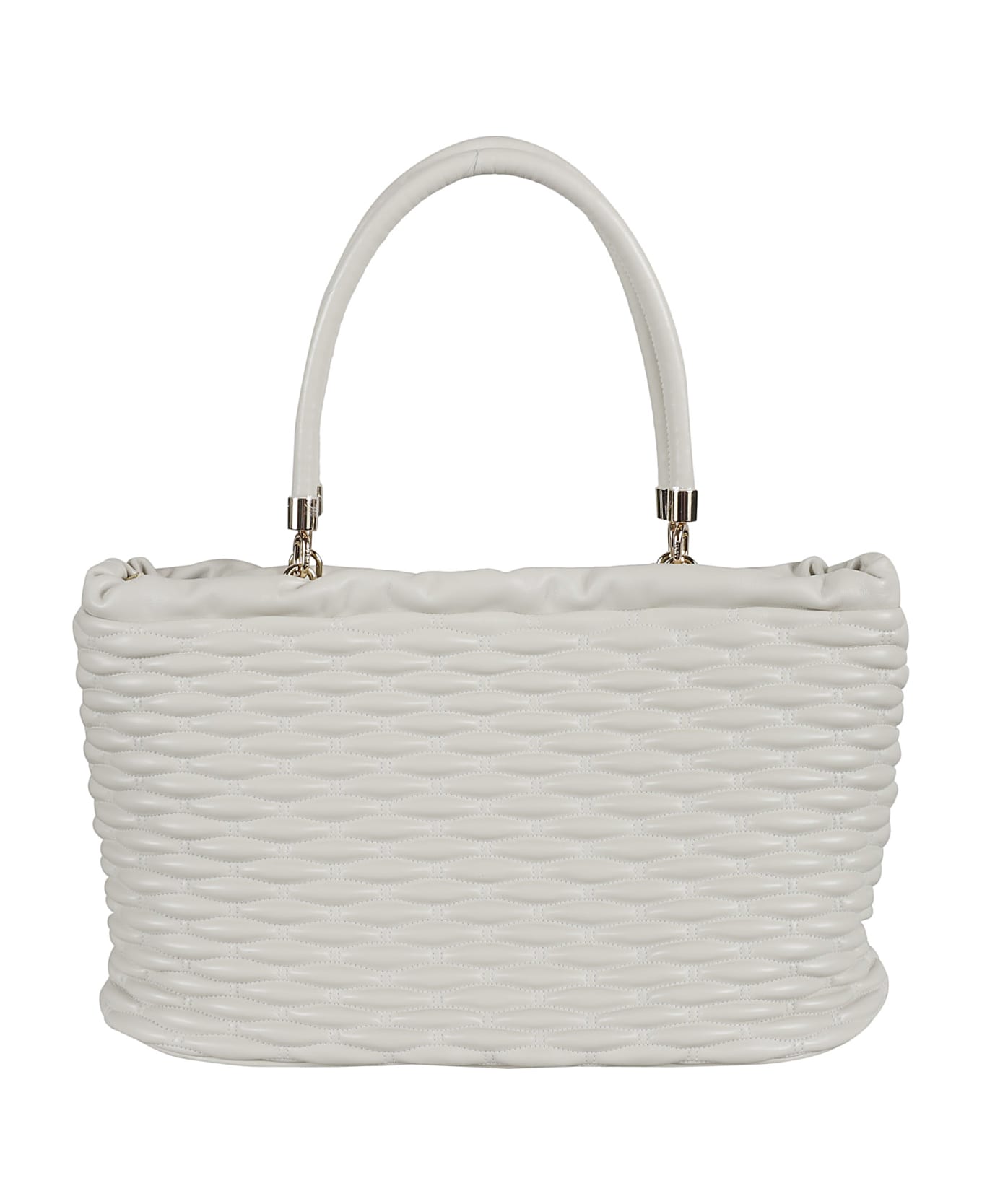 Furla Weave Drawstring Tote - chalk