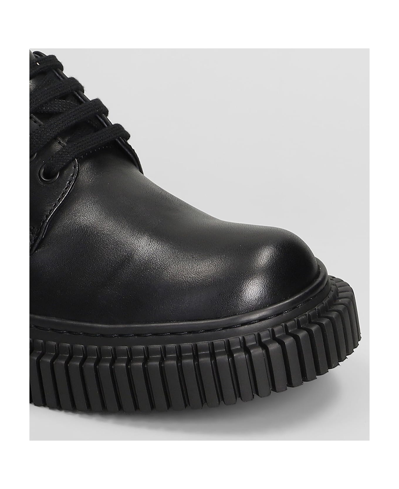 Camper Pix Berlin Lace Up Shoes In Black Leather - PIX BERLIN NEGRO