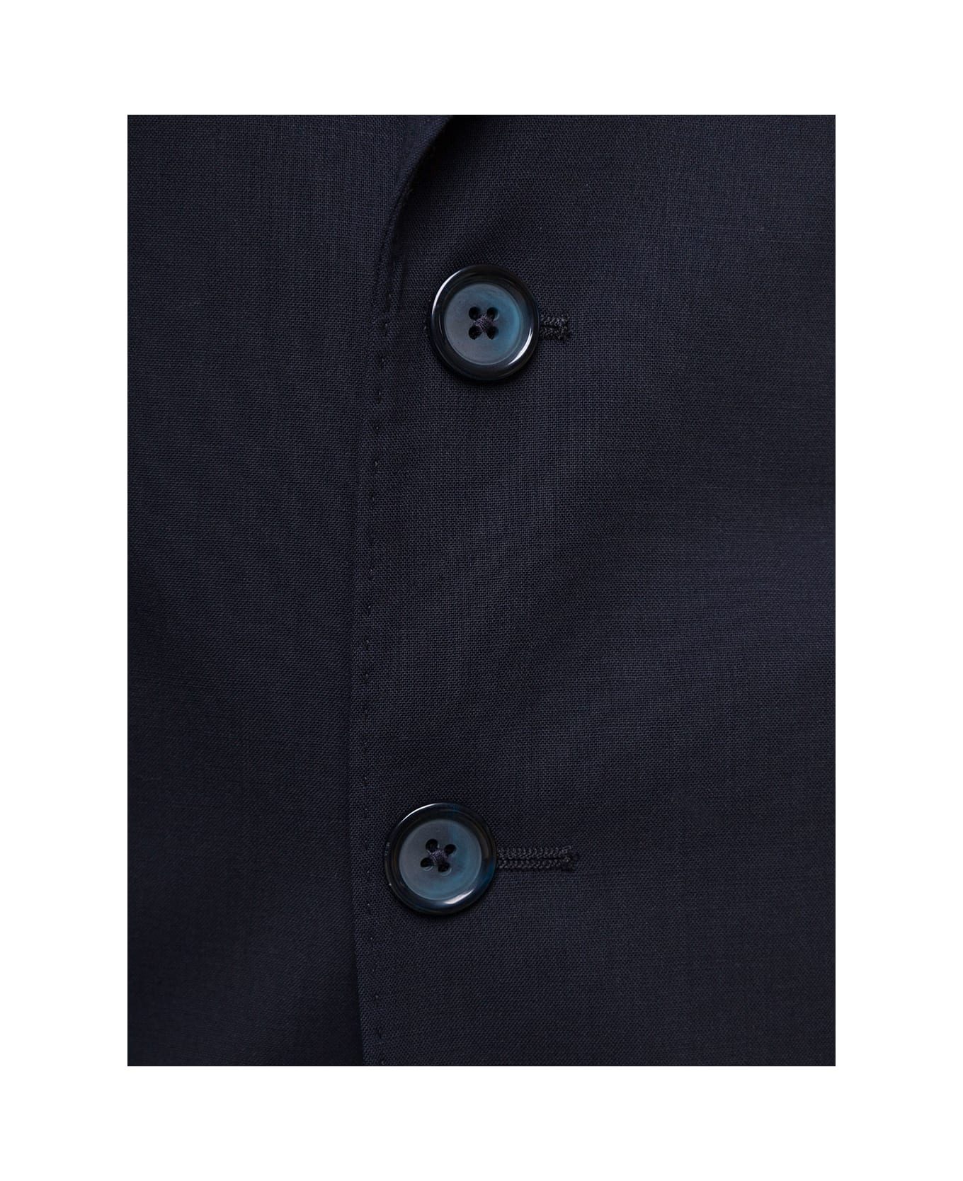 Dolce & Gabbana Blue Essential Suitblazer And argento Trousers  In Wool Man - Blu