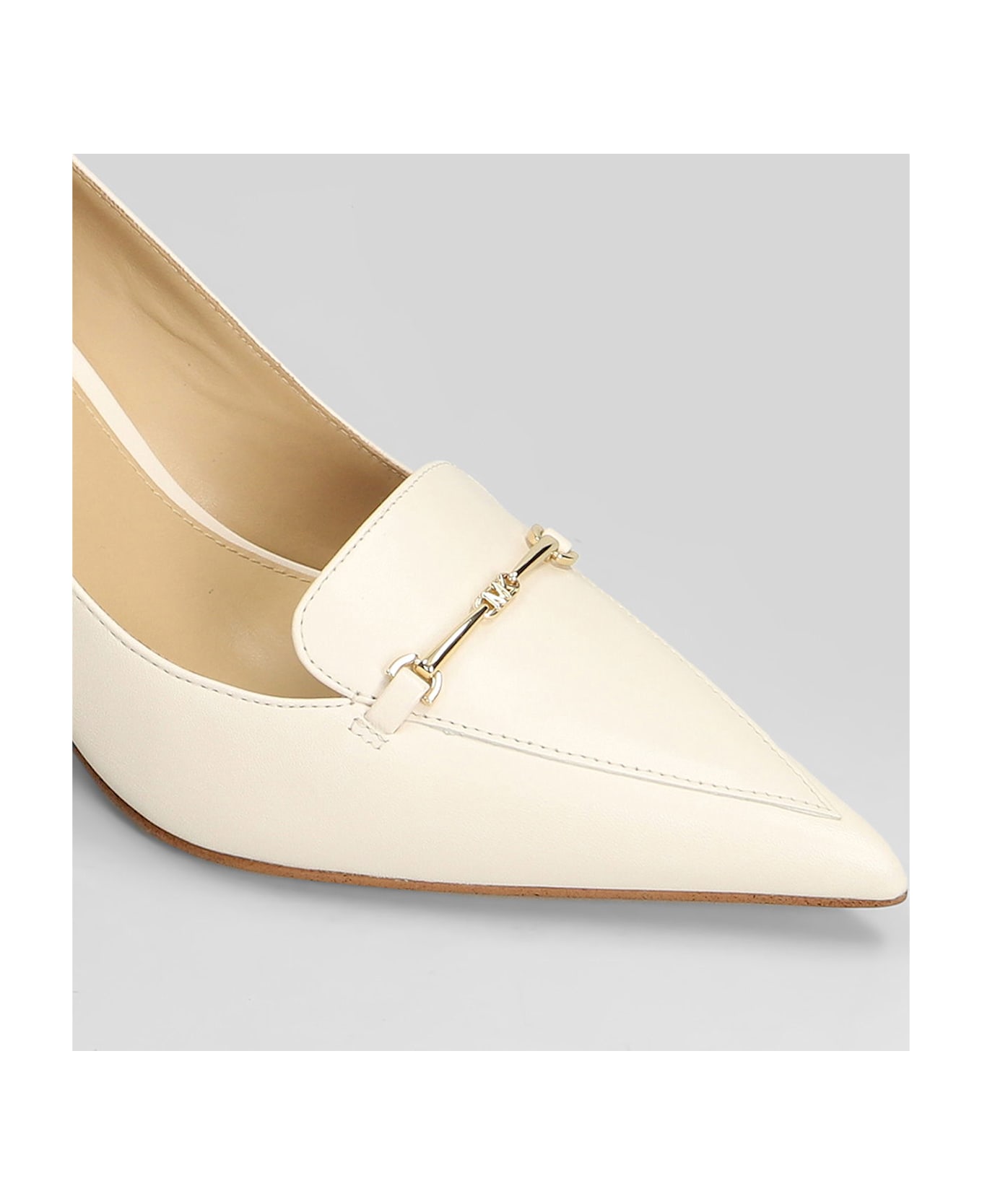 Michael Kors Lena Pump Pumps In Beige Leather - beige