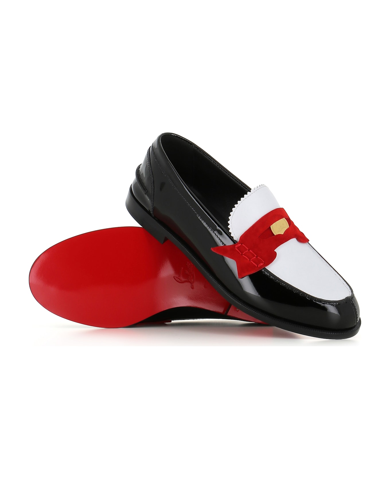 Christian Louboutin Loafer Penny - Bianco/rosso/nero