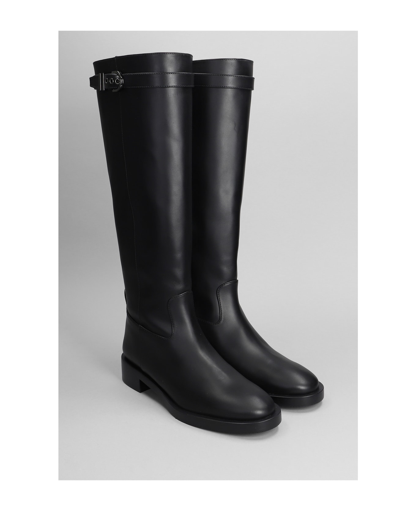 Stuart Weitzman Maverick Knee-hi Boo Boots In Black Leather - black