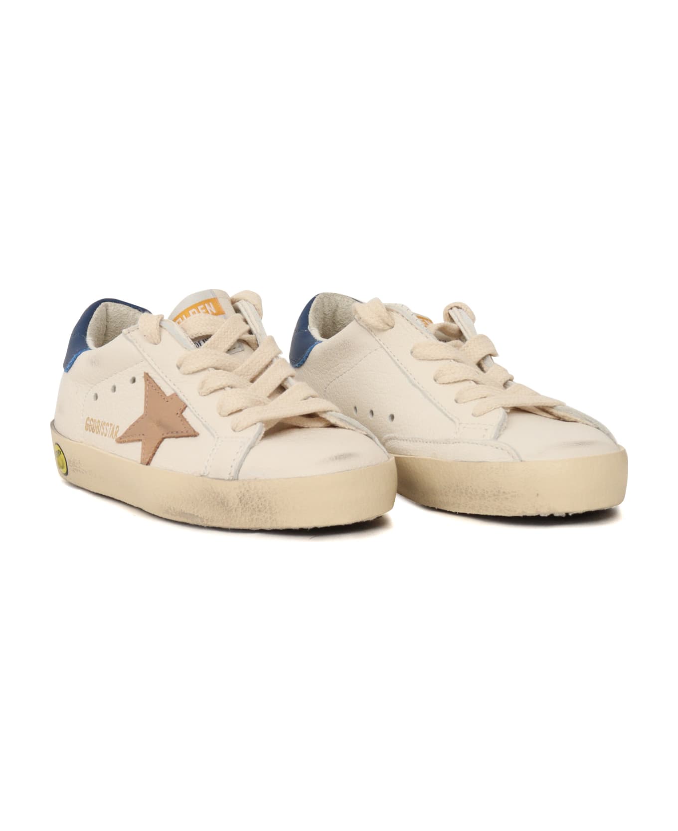 Golden Goose Super Star Nappa Upper And List Nabuk Star Leather Heel - WHITE