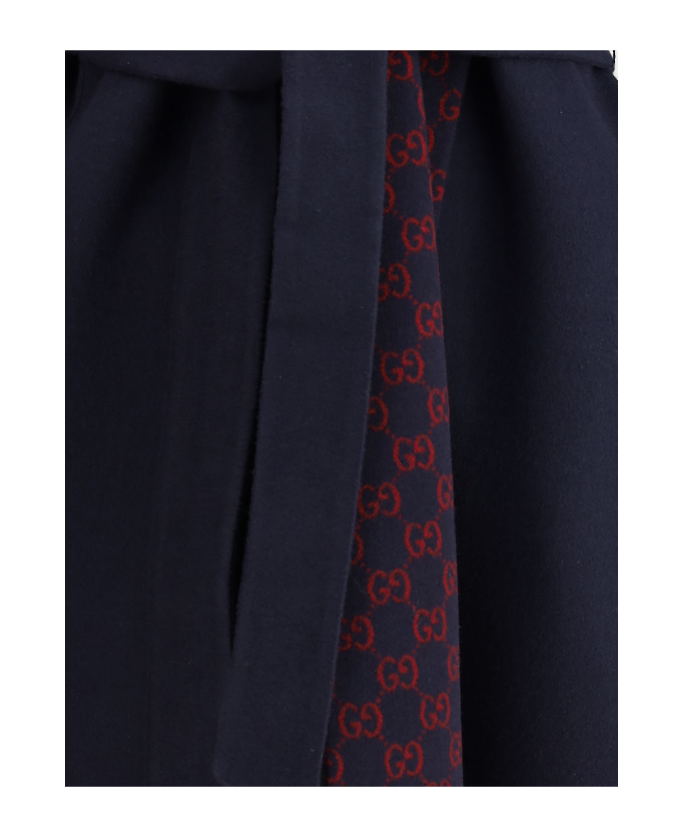 Gucci Wool Coat - Blue Red