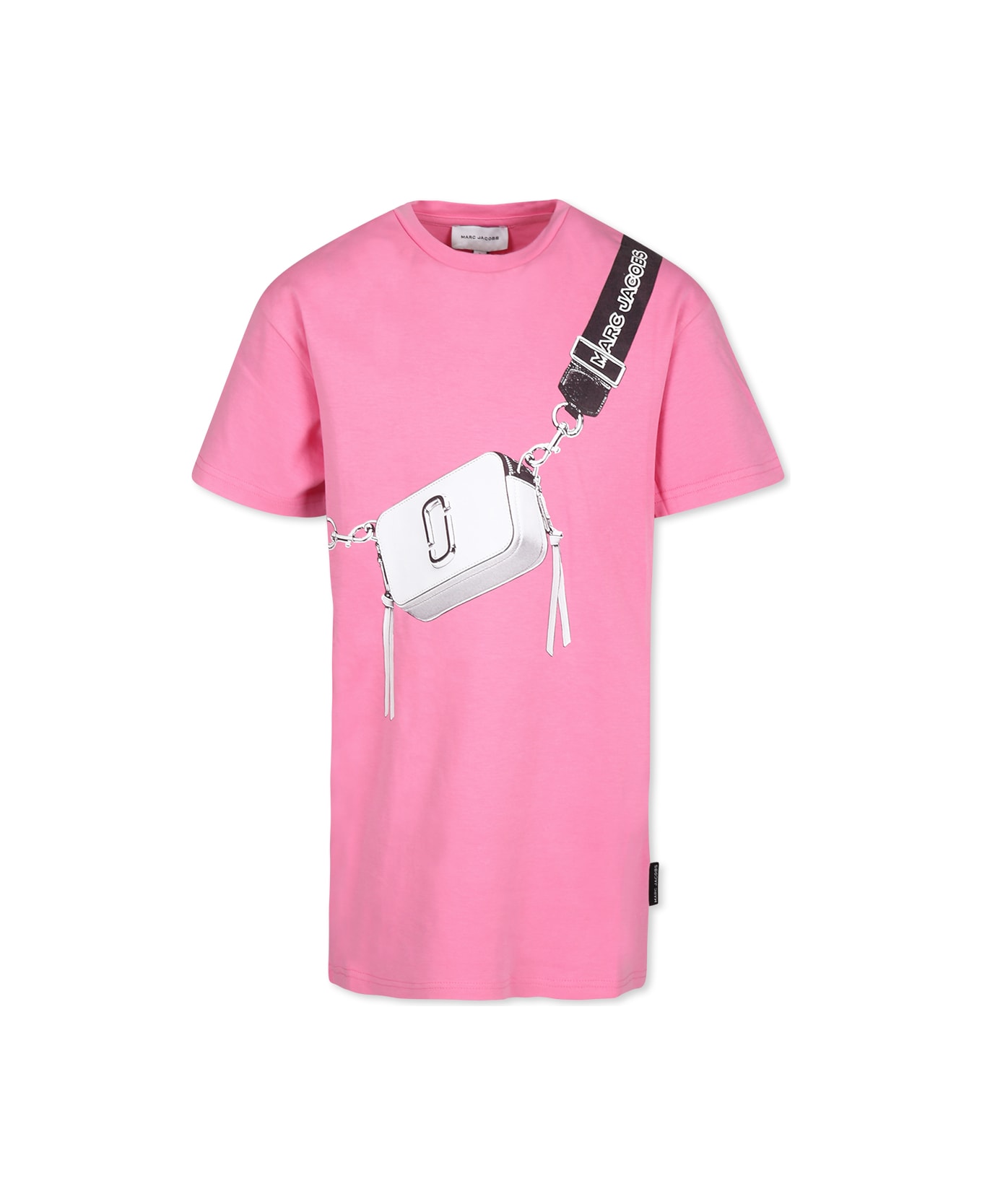 Marc Jacobs Pink Dress For Girl With Bag Print - Pink