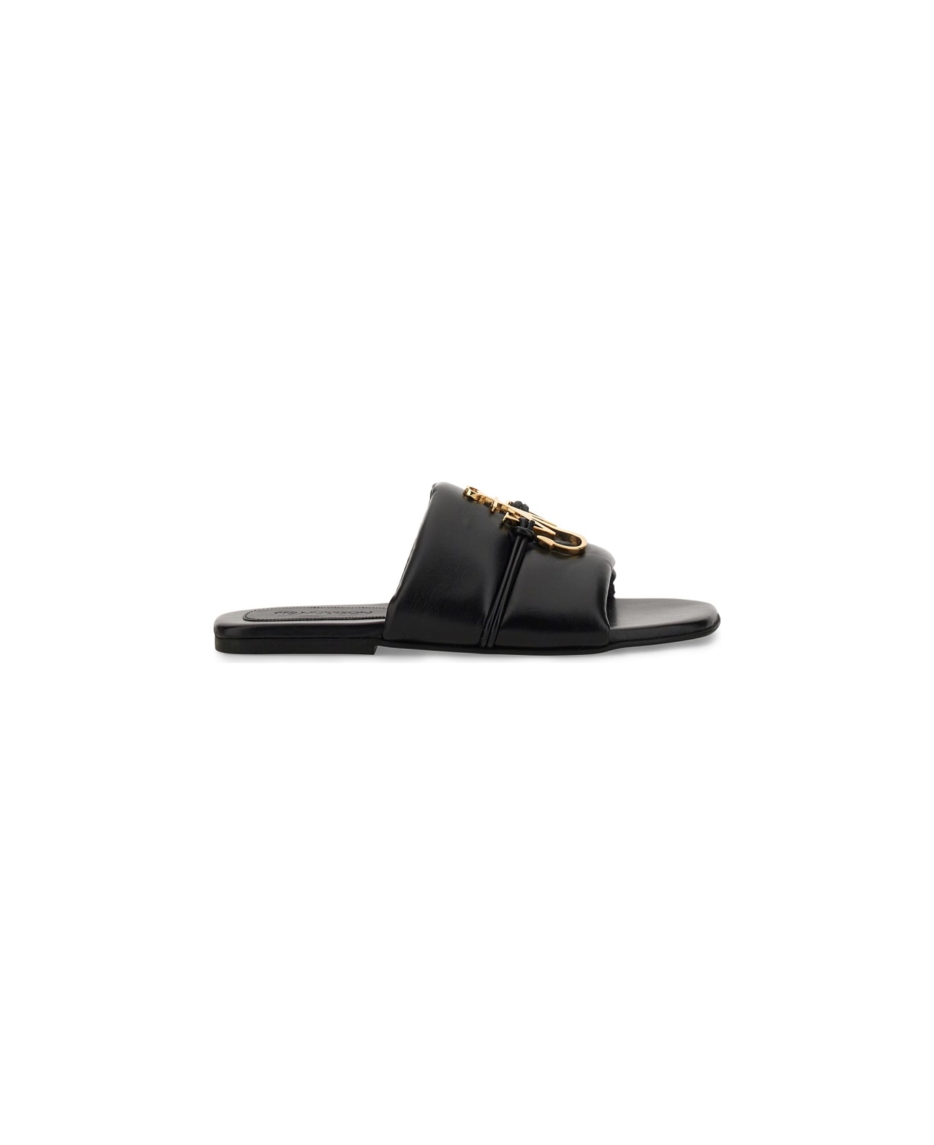 J.W. Anderson Slide Sandal With Logo - BLACK