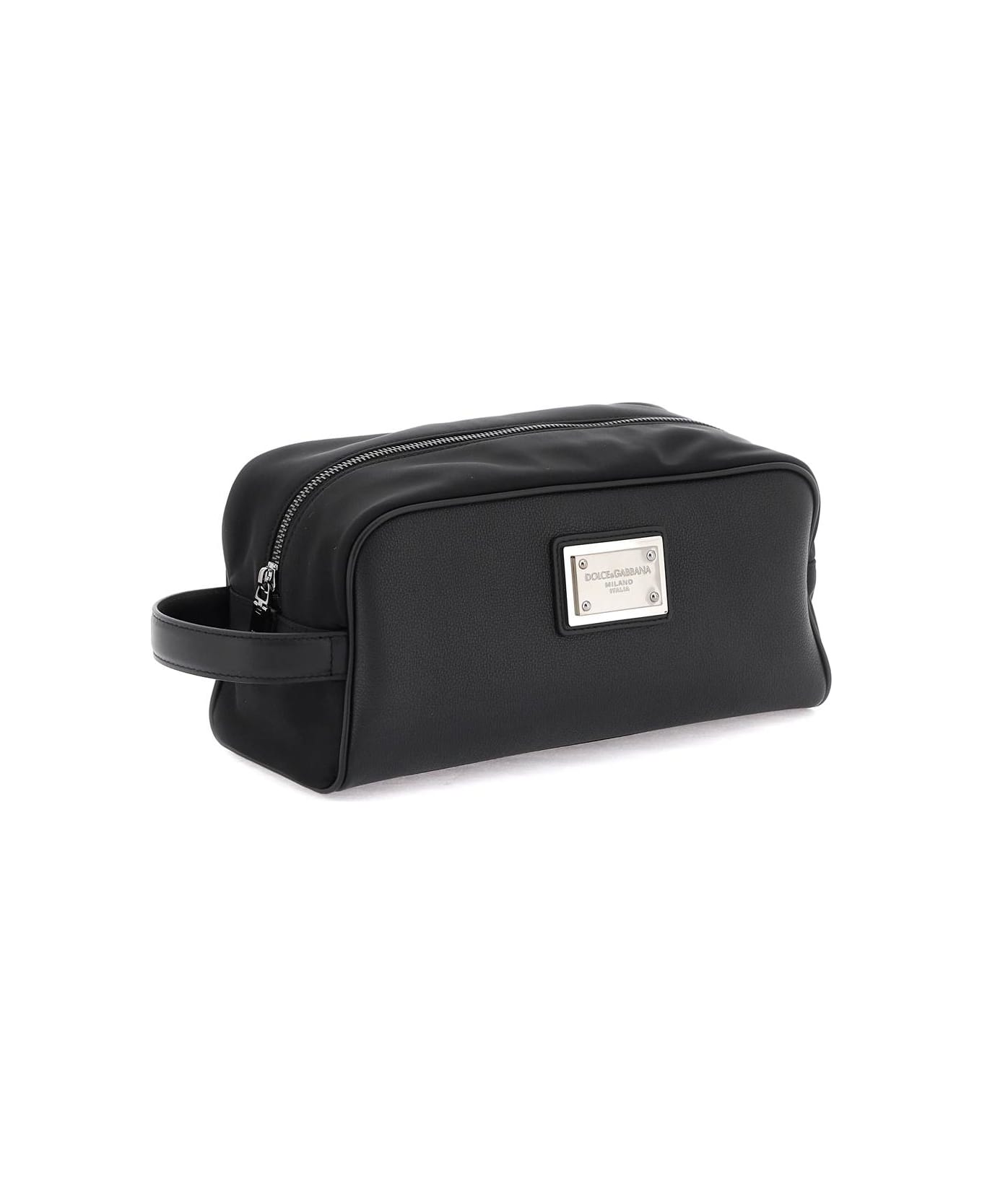 Dolce & Gabbana Leather And Nylon Vanity Case - black トートバッグ
