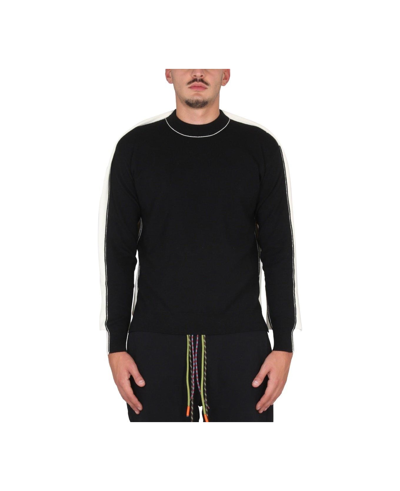 AMBUSH Colour-block Knit Crewneck Sweater - Black