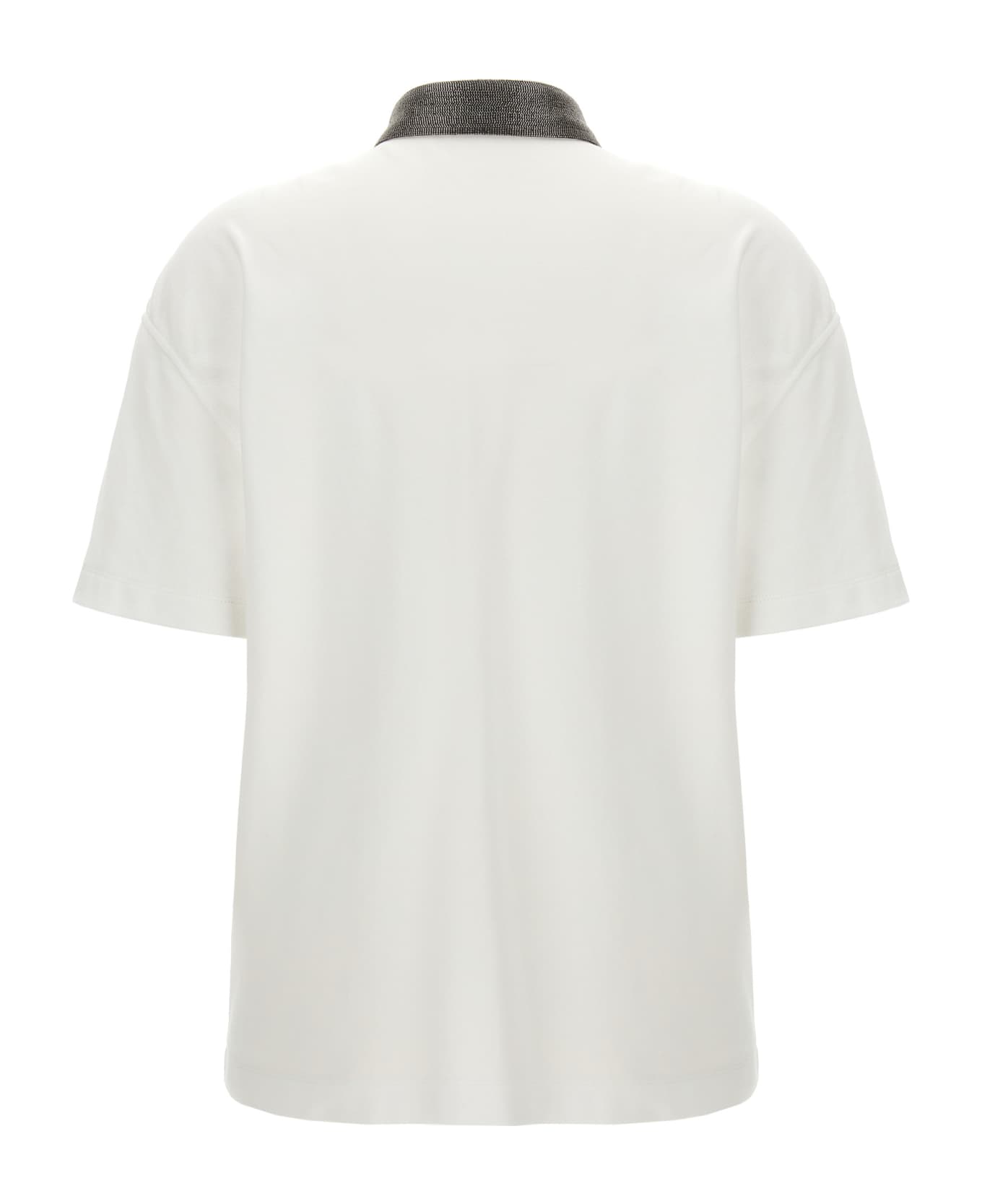 Brunello Cucinelli 'monile' Polo Shirt - White ポロシャツ