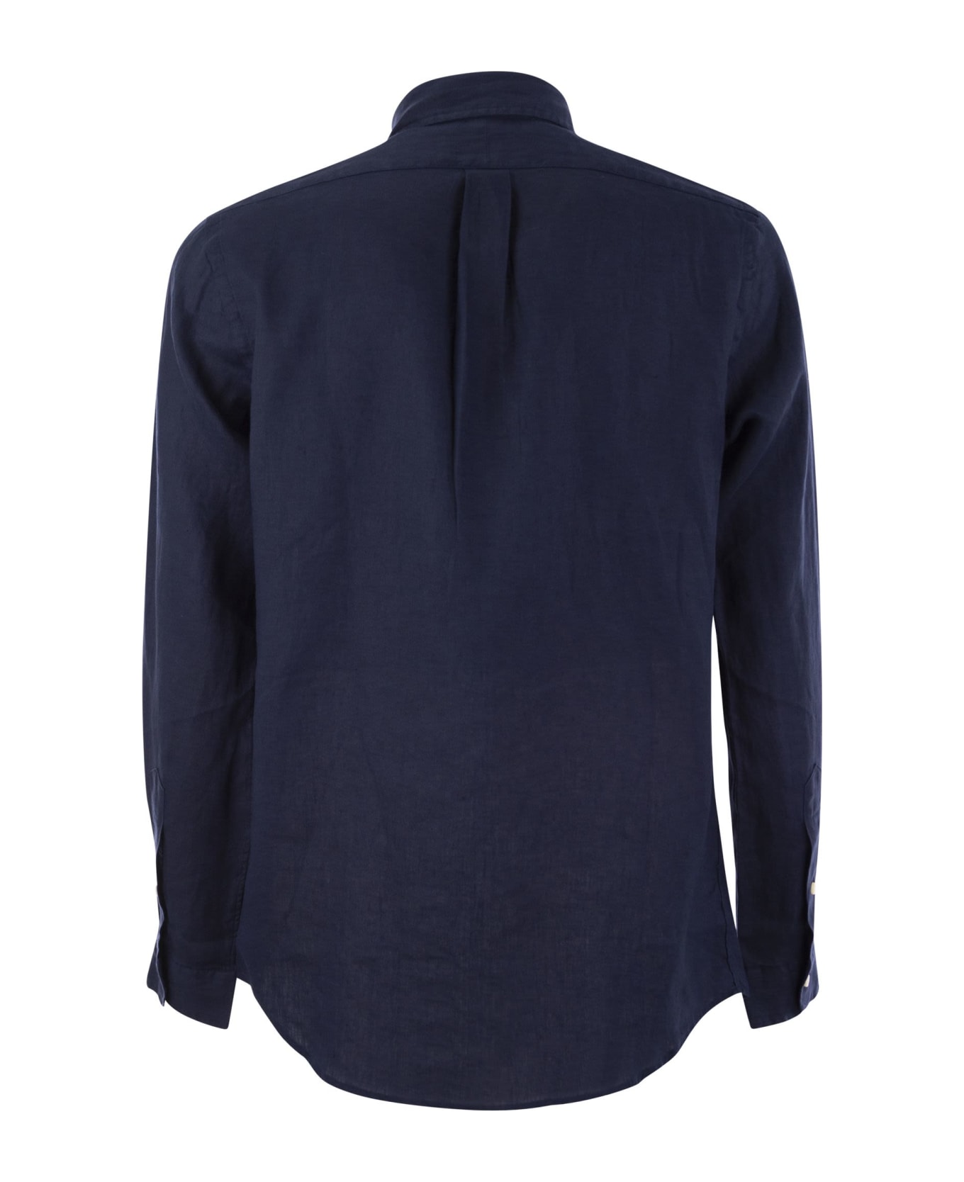Polo Ralph Lauren Custom-fit Linen Shirt - Navy Blue