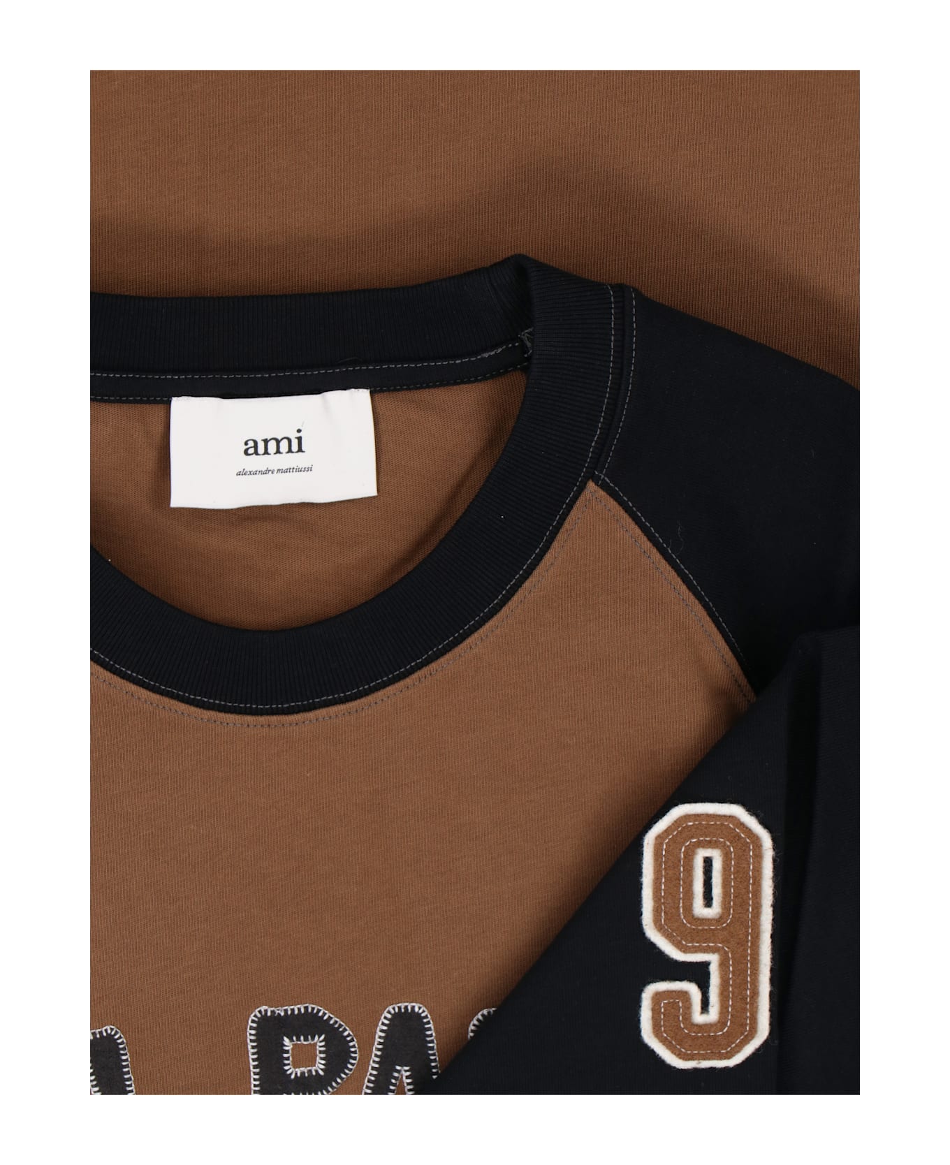 Ami Alexandre Mattiussi Logo T-shirt - Brown