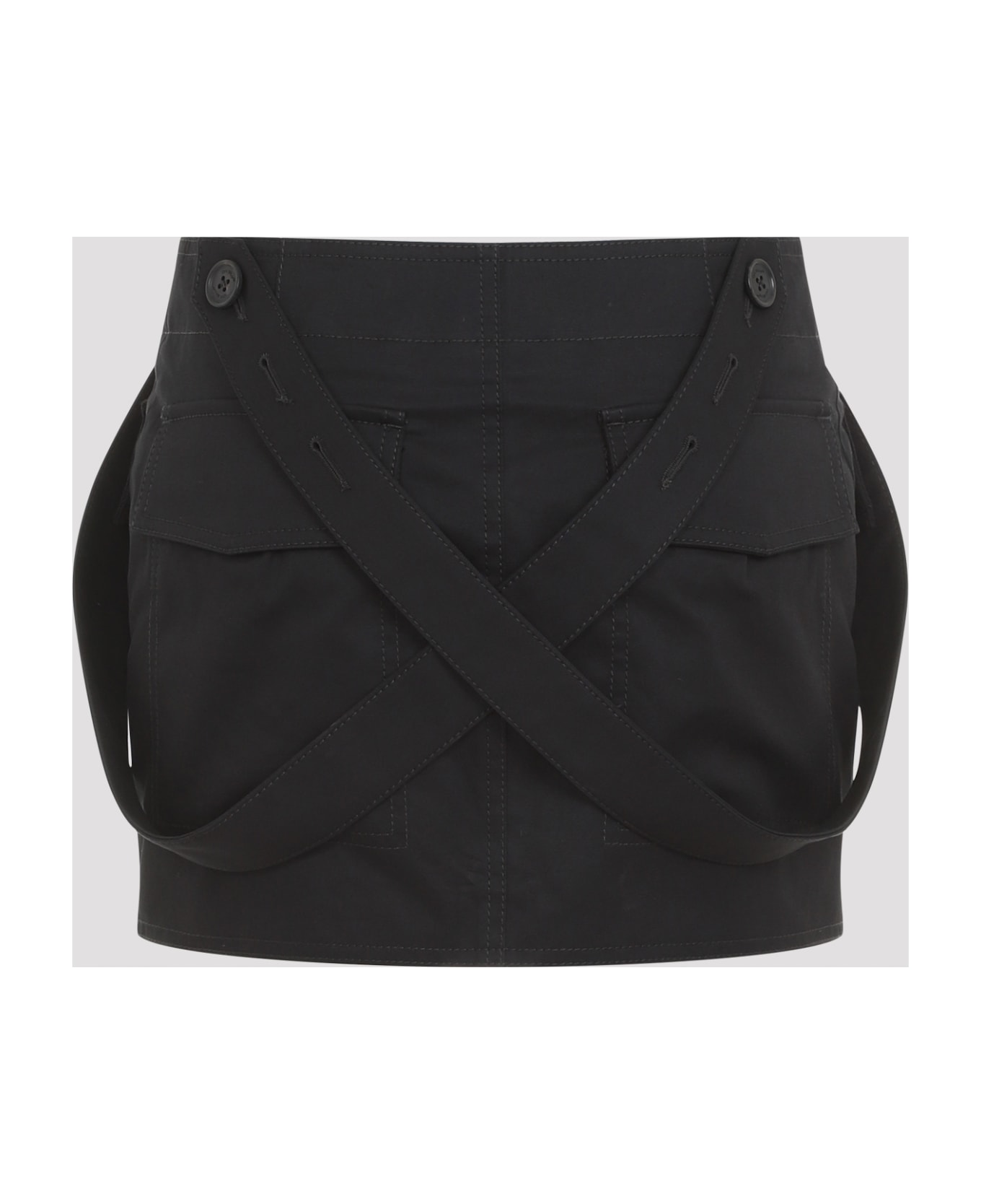 Off-White Straps Cargo Mini Skirt - Black