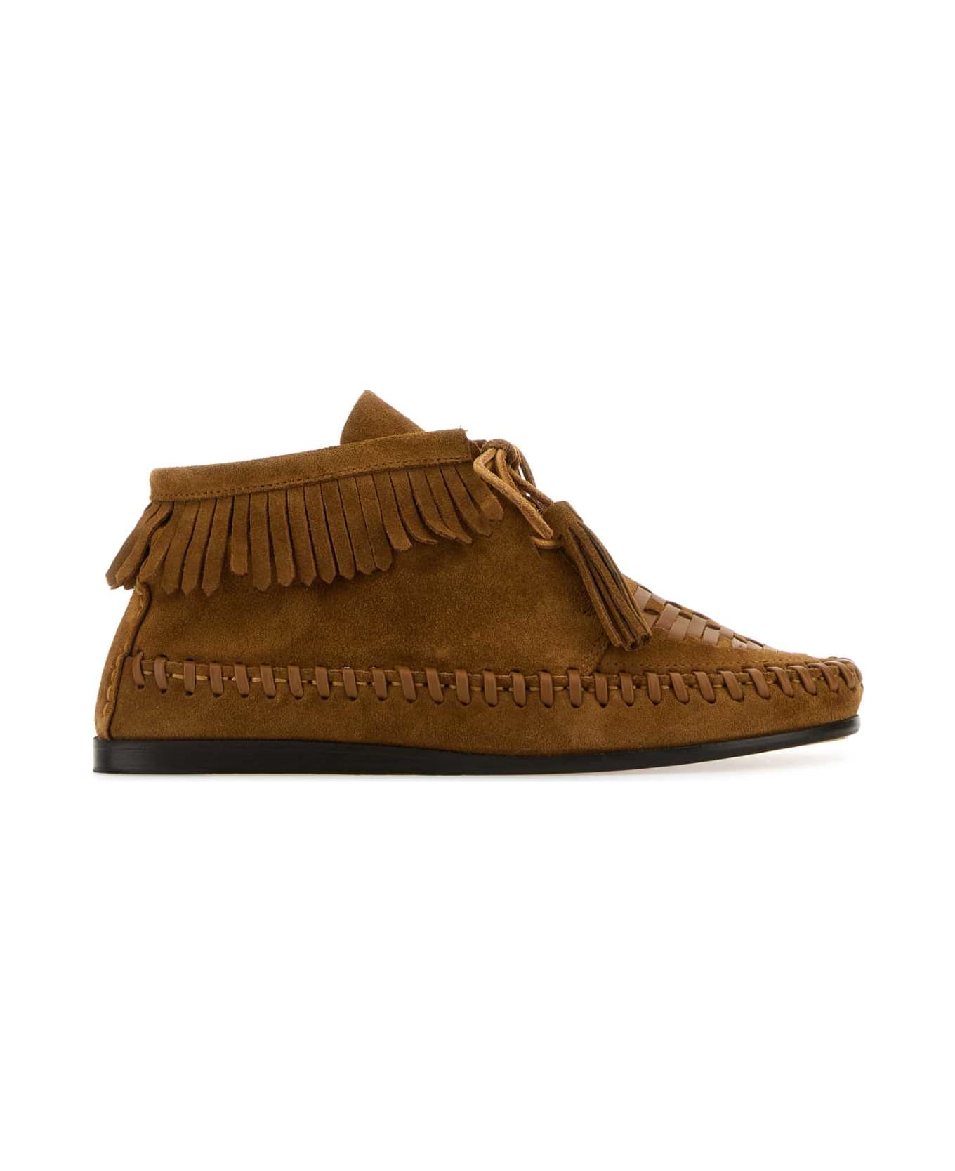 Isabel Marant Camel Suede Felsa Lace-up Shoes - COGNAC