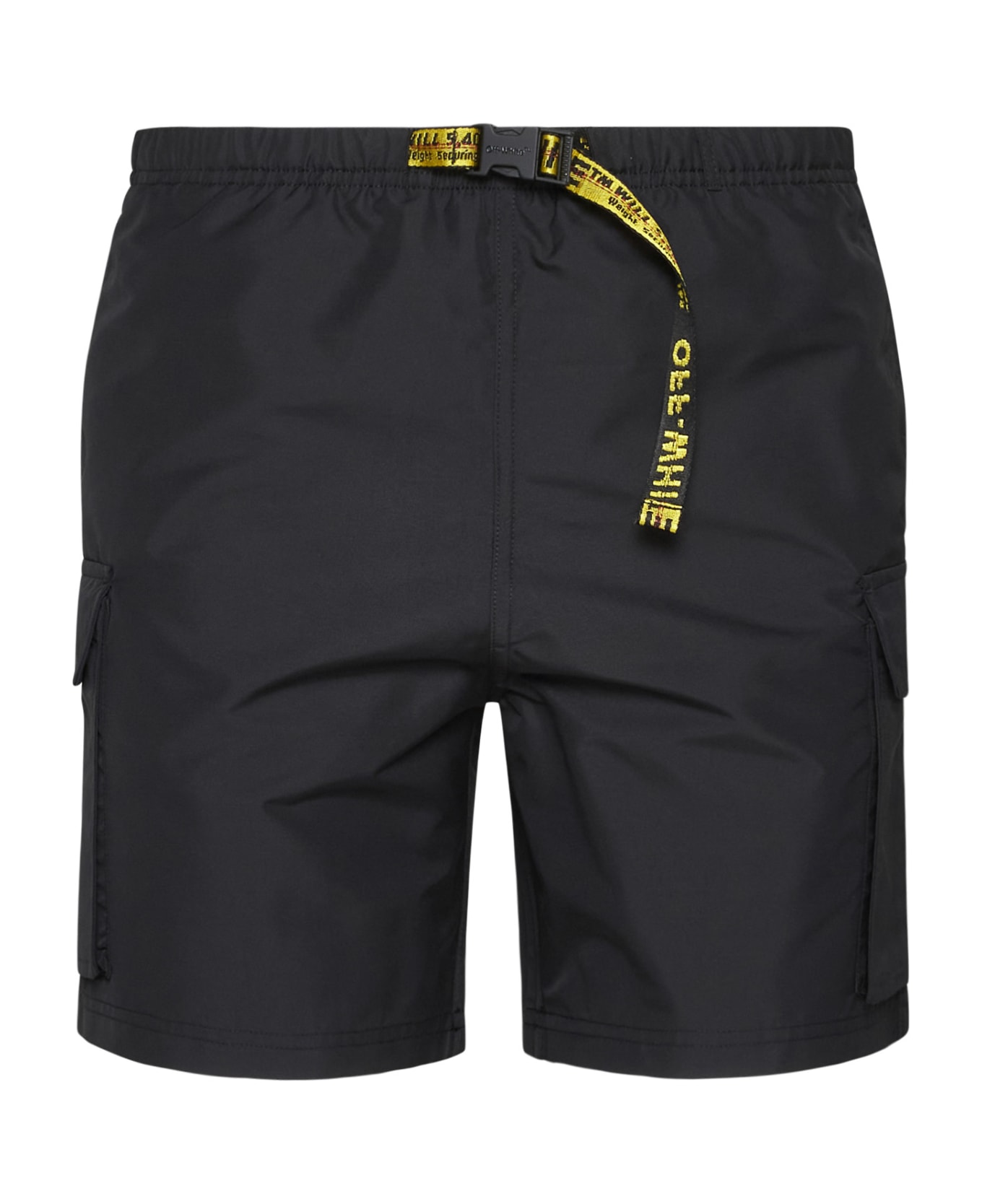 Off-White Industrial Cargo Swim Shorts - Black yellow