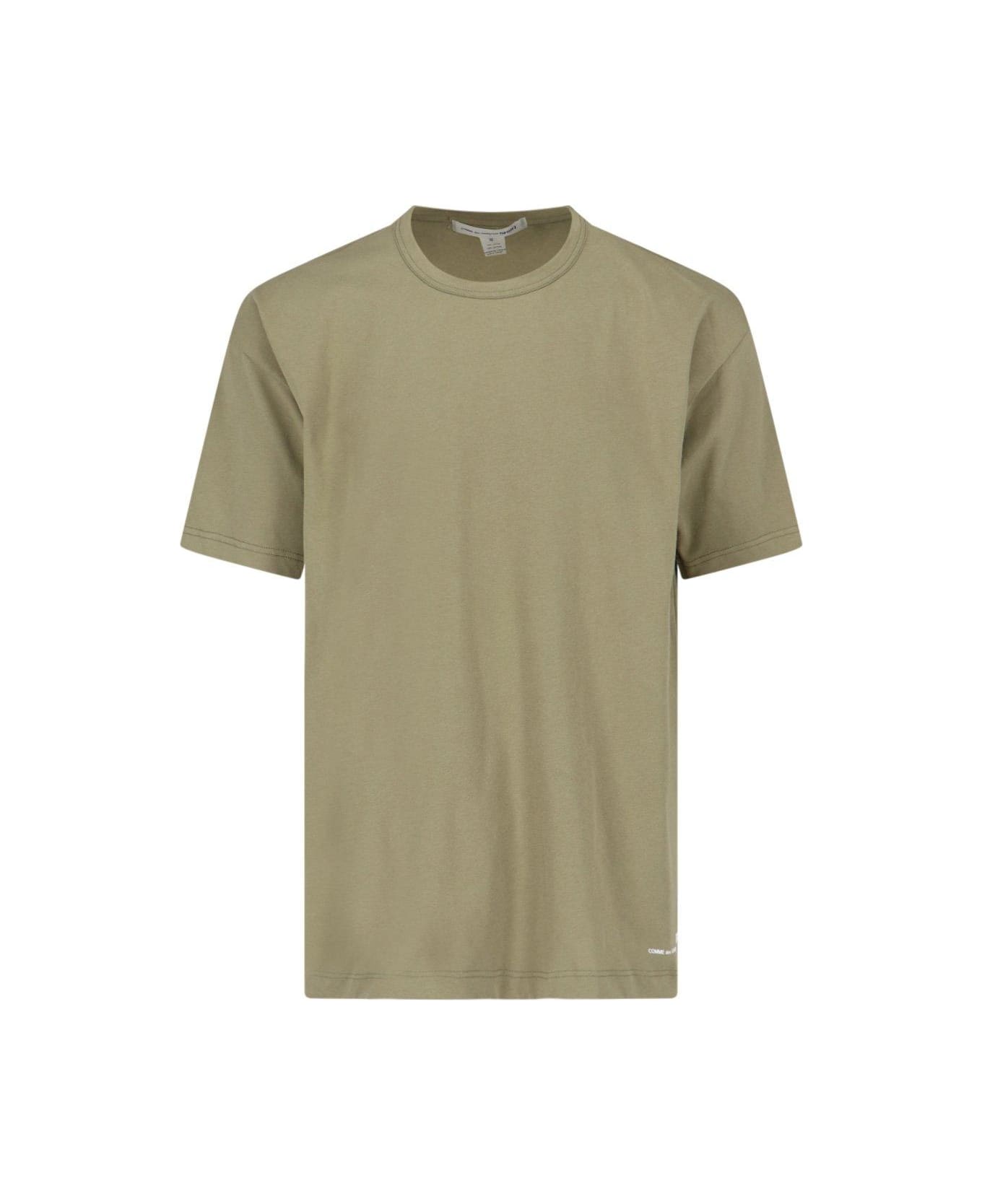 Comme des Garçons Shirt Logo Printed Crewneck T-shirt - Khaki シャツ