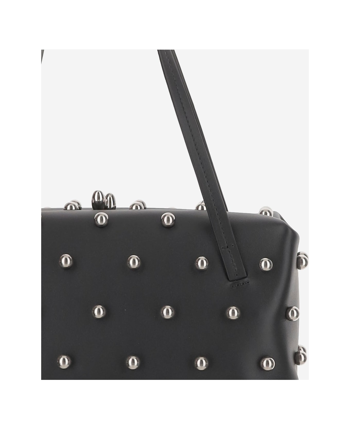 Jil Sander Goji Pillow Leather Shoulder Bag - Black