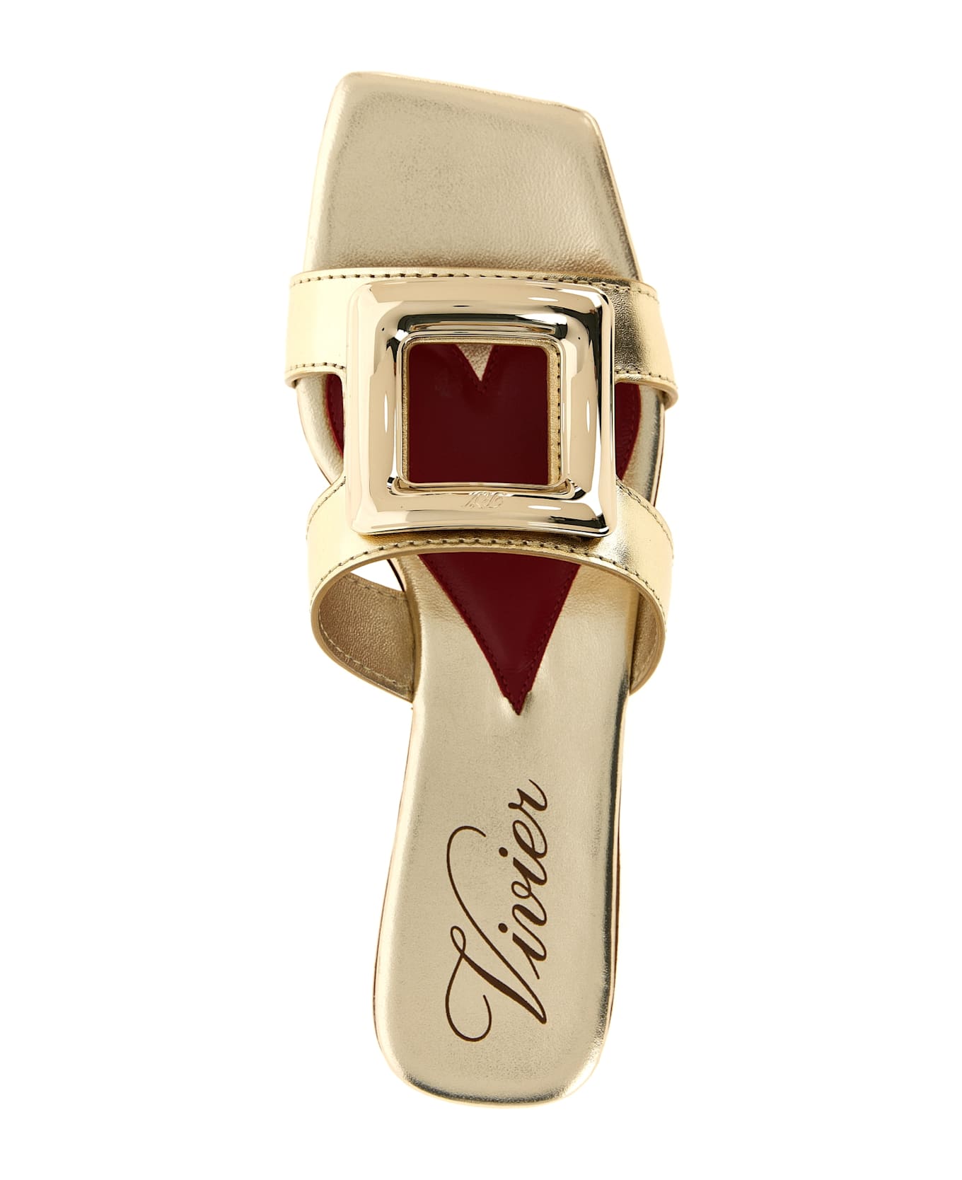 Roger Vivier 
new Metal Buckle
 Mule - Gold