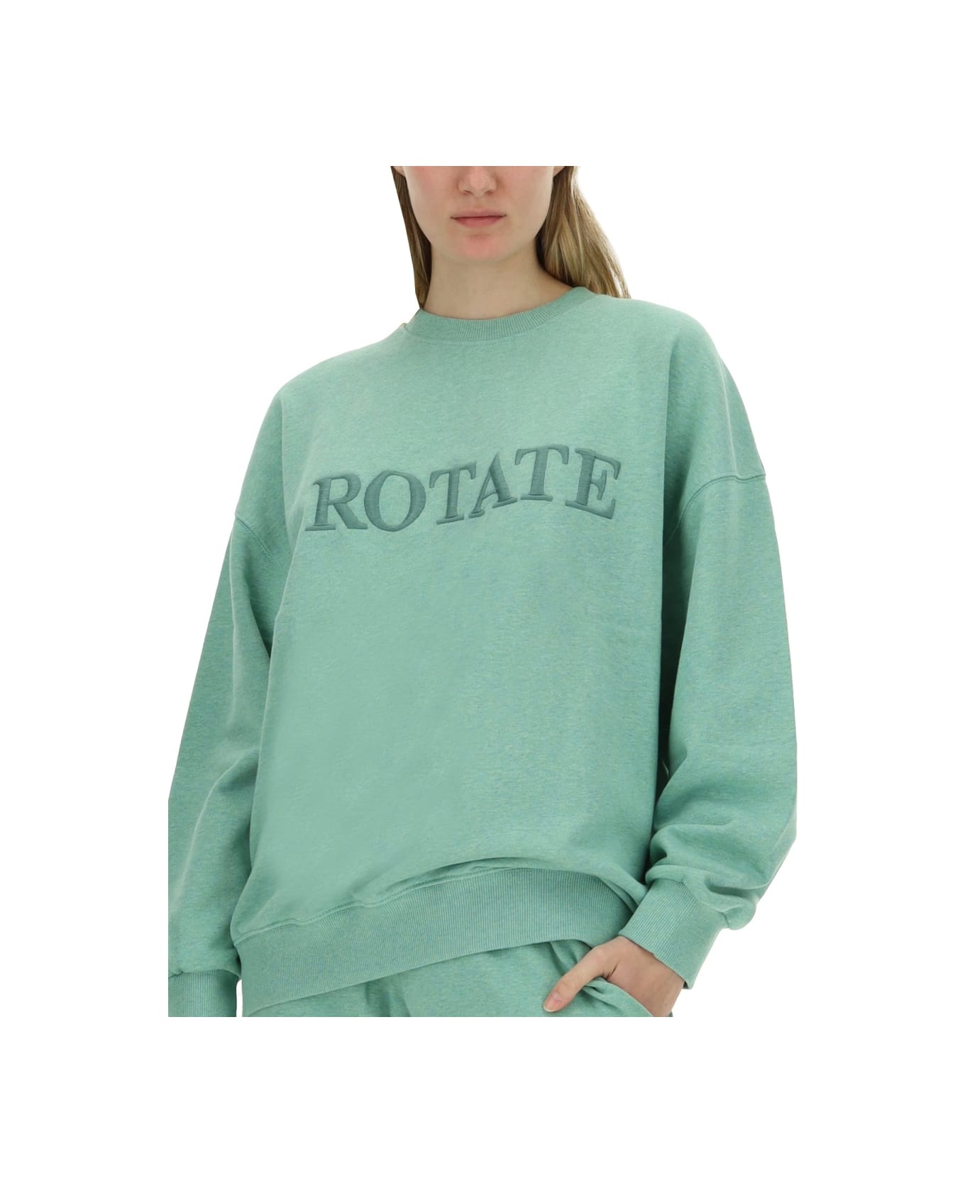 Rotate by Birger Christensen Sweatshirt With Logo - GREEN