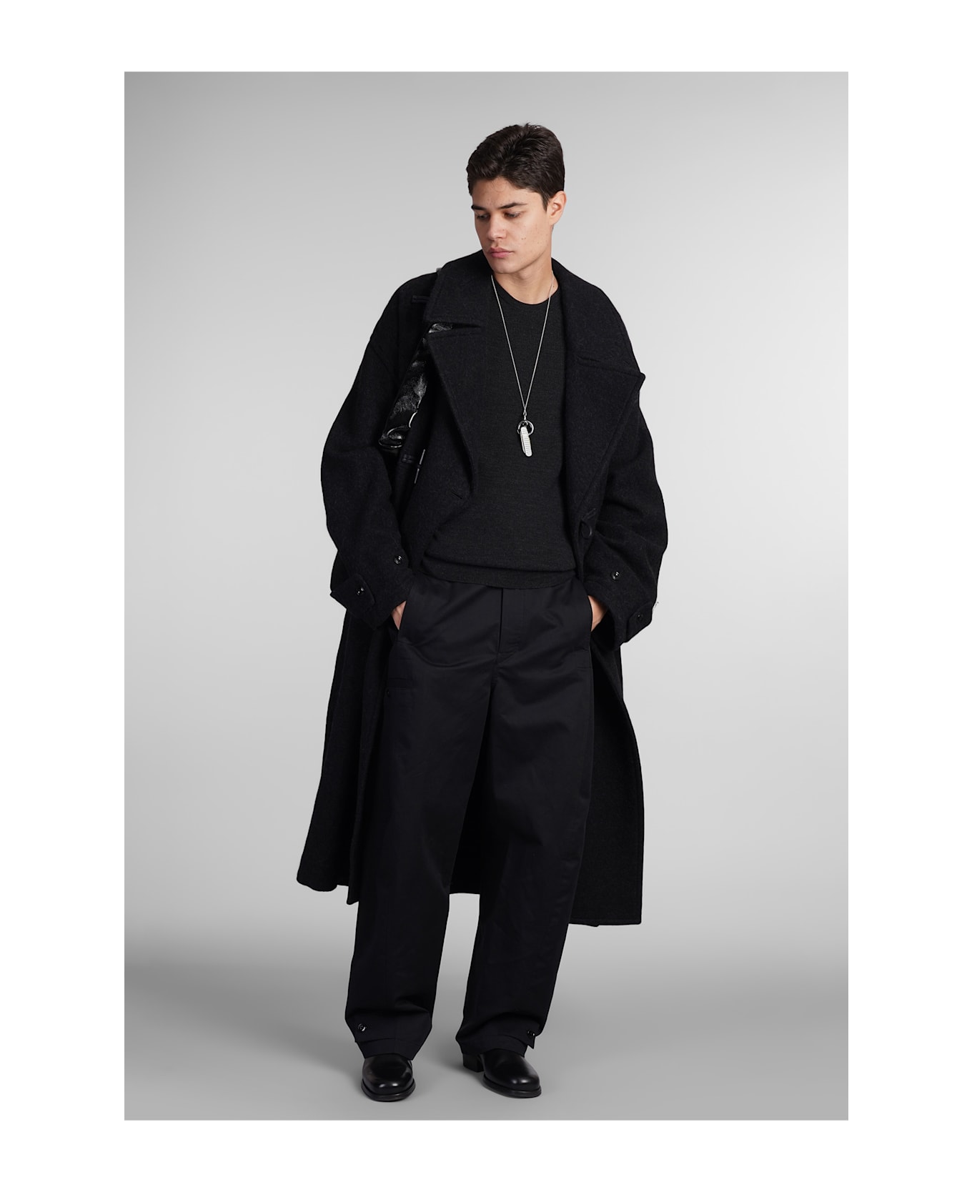 Lemaire Pants In Black Cotton - black