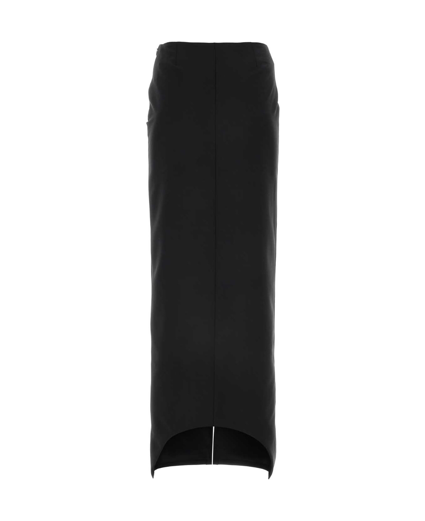 Givenchy Black Wool Blend Skirt - BLACK スカート
